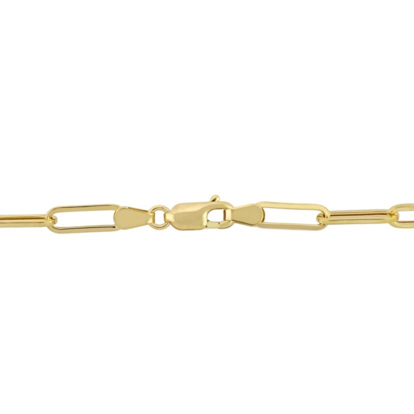 4.3mm Polished Paperclip Chain Necklace in 14k Yellow Gold, 16 in