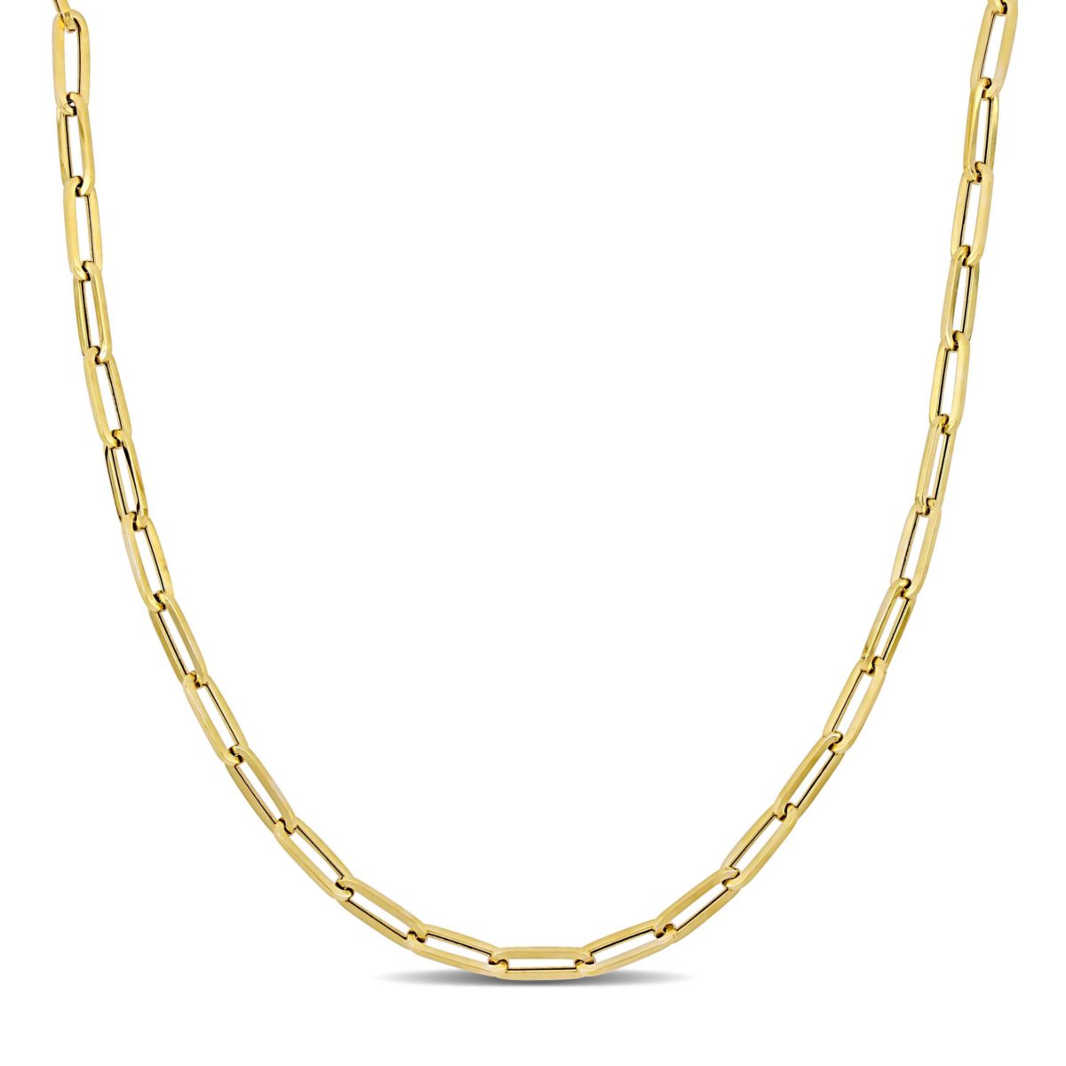 4mm Oval Link Necklace in 14k Yellow Gold, 24 in