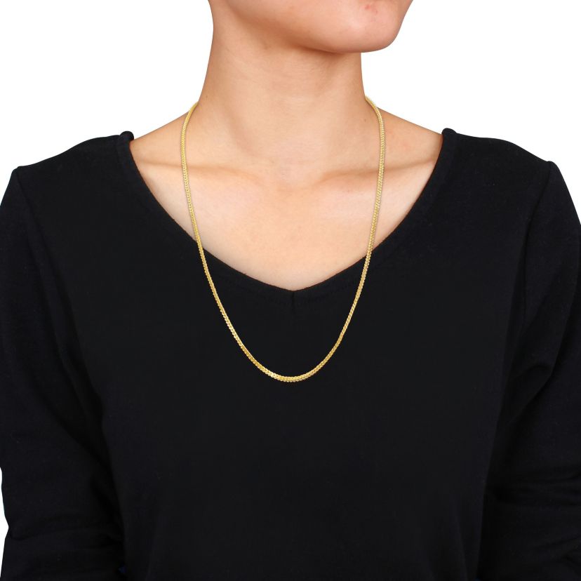 2.3mm Franco Link Necklace in 10k Yellow Gold, 20 in