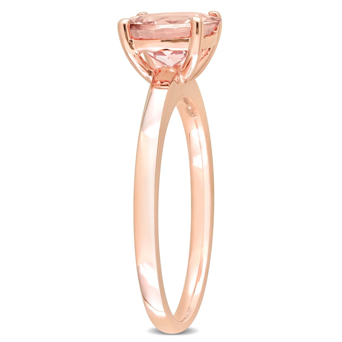 Morganite Solitaire Ring in 10K Rose Gold