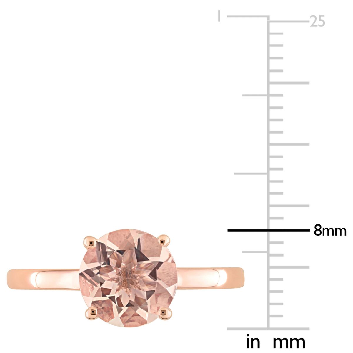 Morganite Solitaire Ring in 10K Rose Gold