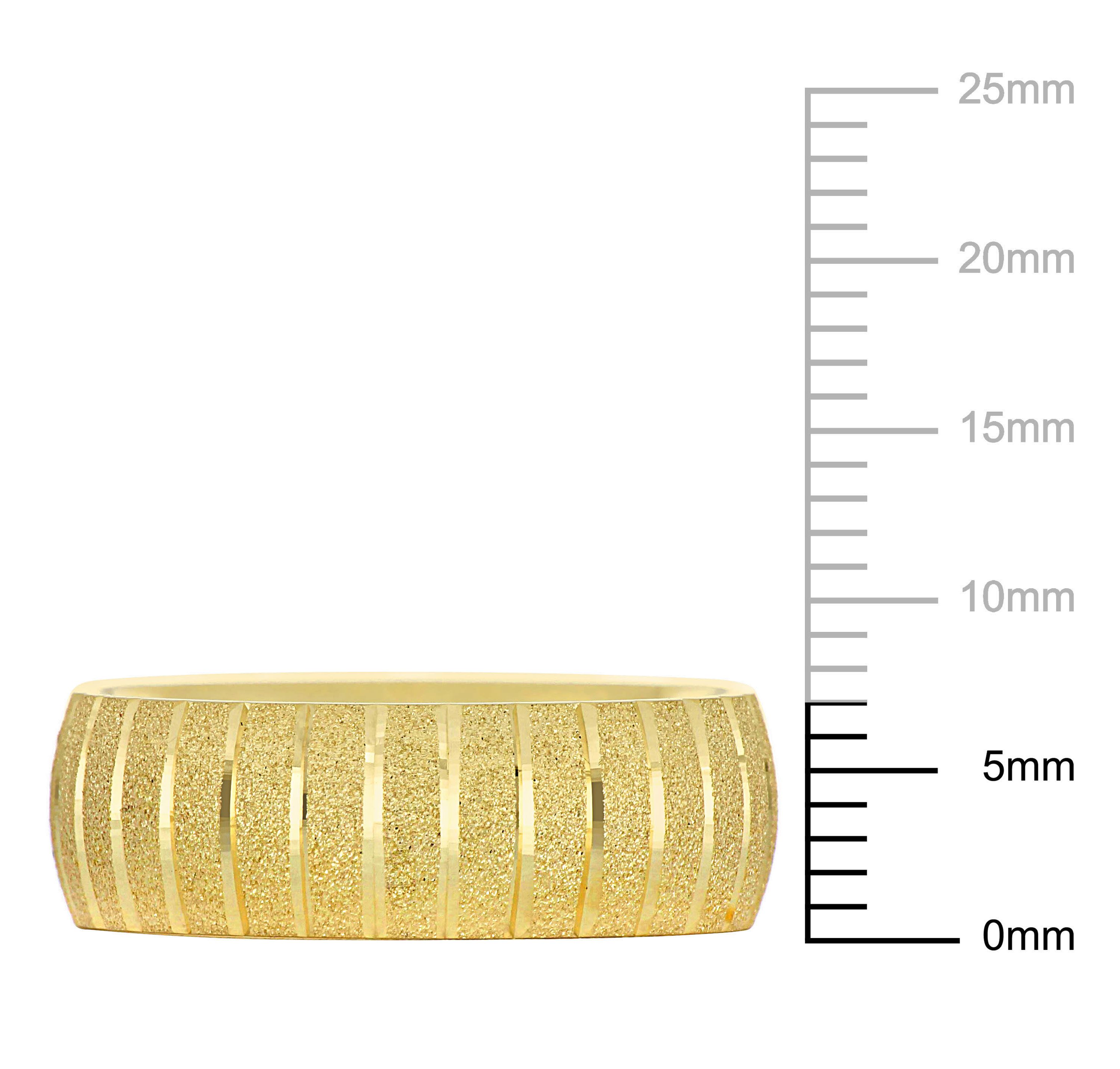 7MM Sandblast Finish Wedding Band in 14K Yellow Gold