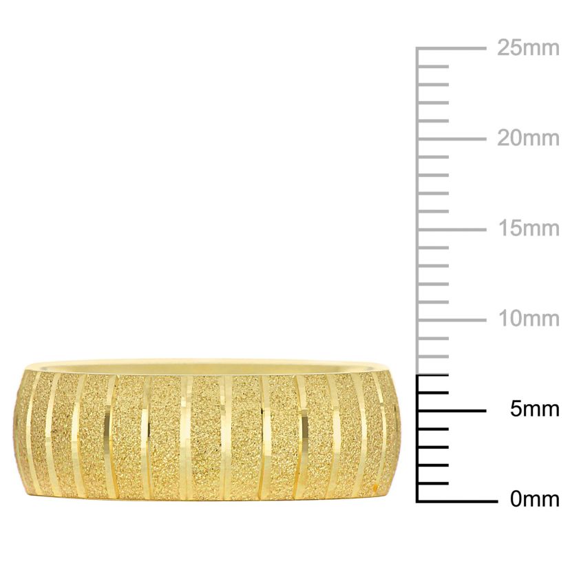 7MM Sandblast Finish Wedding Band in 14K Yellow Gold