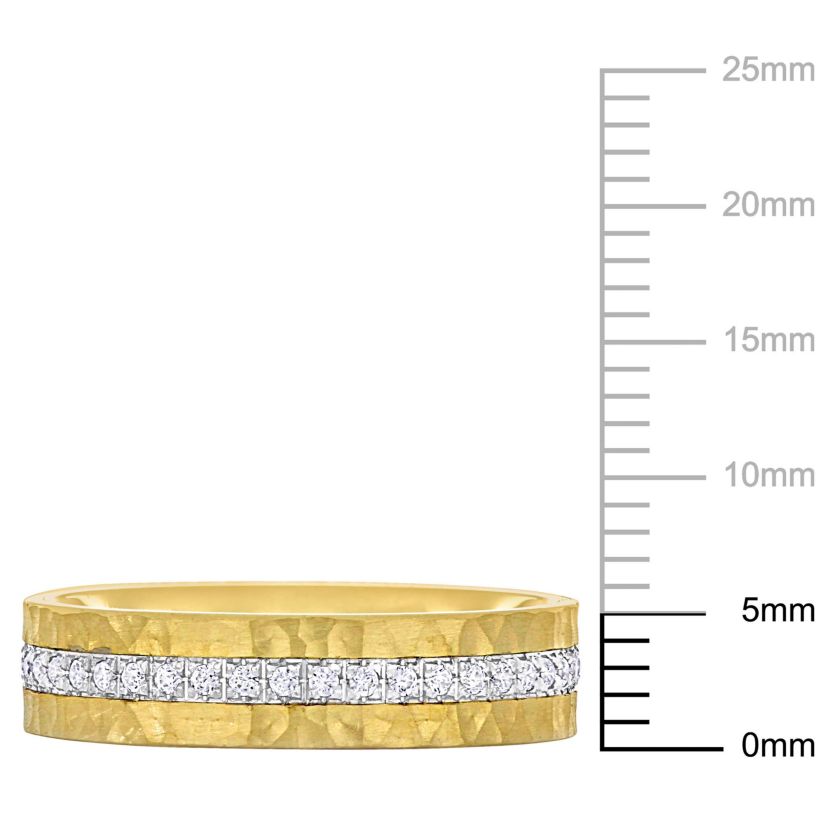Cubic Zirconia Eternity Wedding Band in 2-Tone 14K Gold