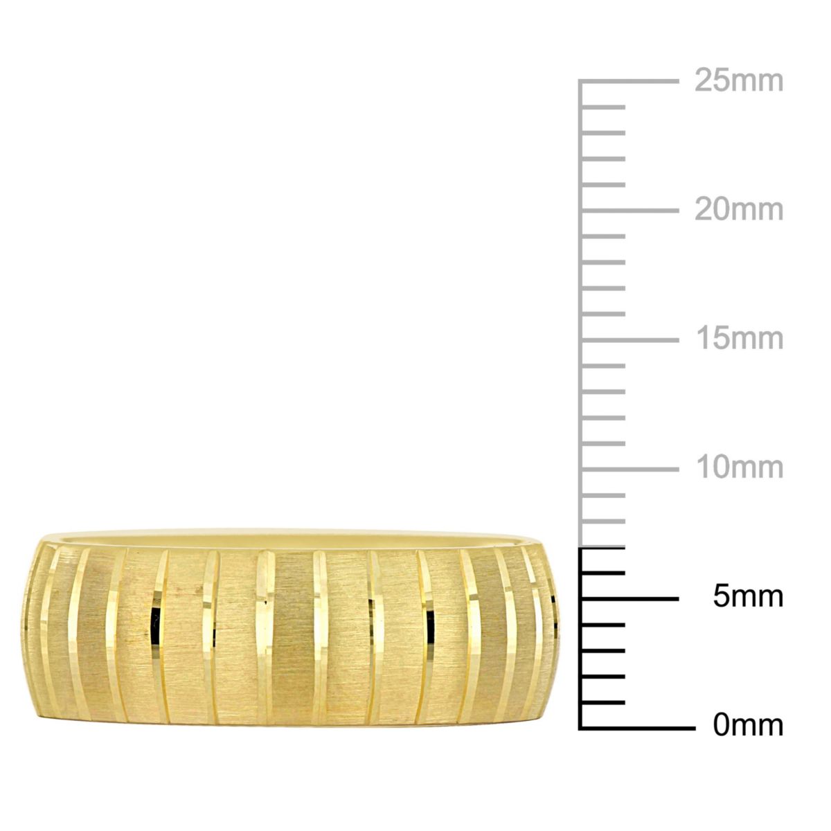 7MM Brushed Finish Wedding Band in 14K Yellow Gold