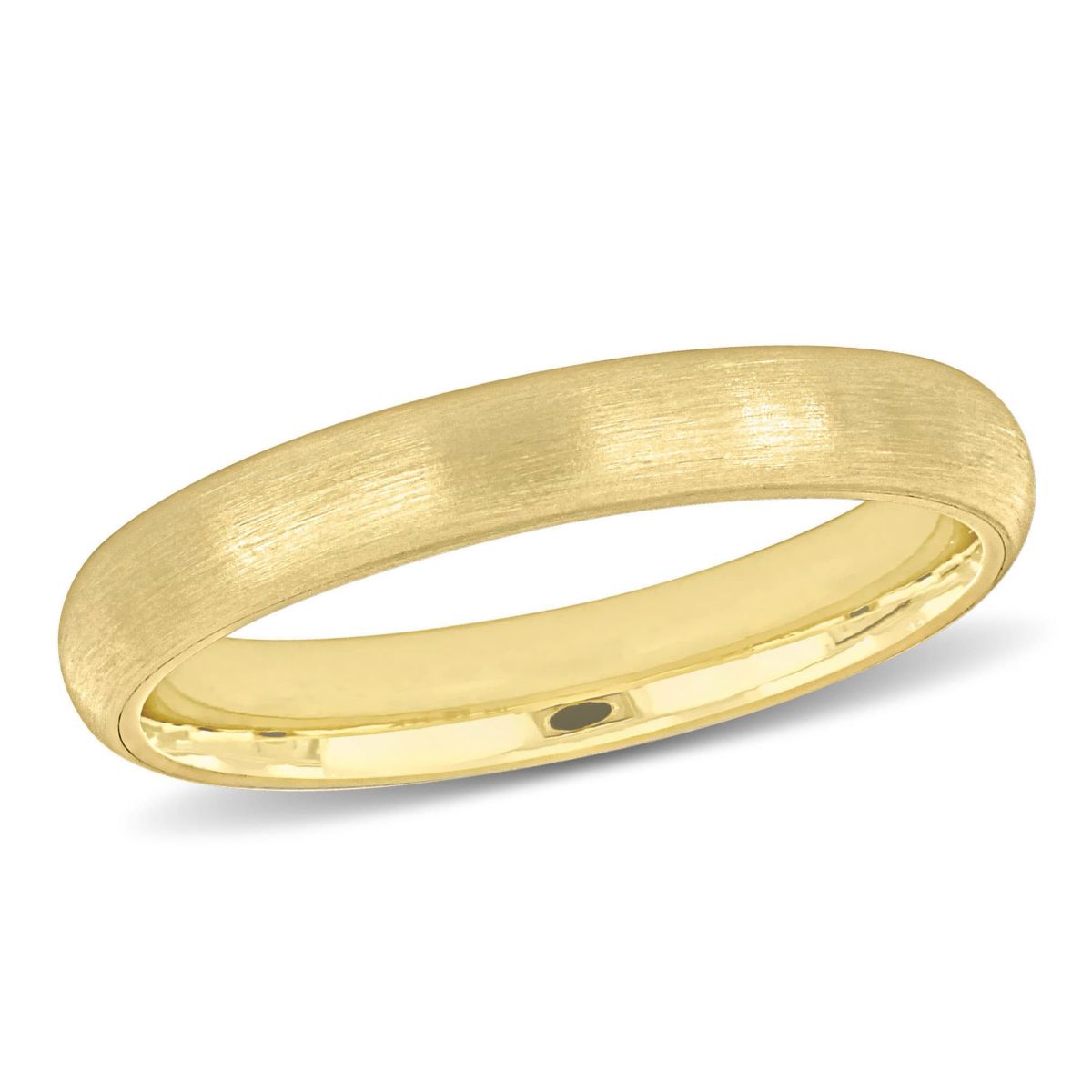 3MM Brushed Finish Wedding Band in 14K Yellow Gold