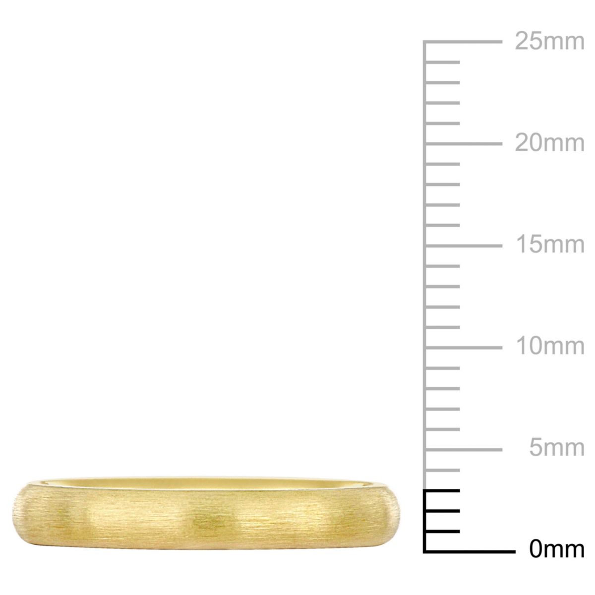 3MM Brushed Finish Wedding Band in 14K Yellow Gold