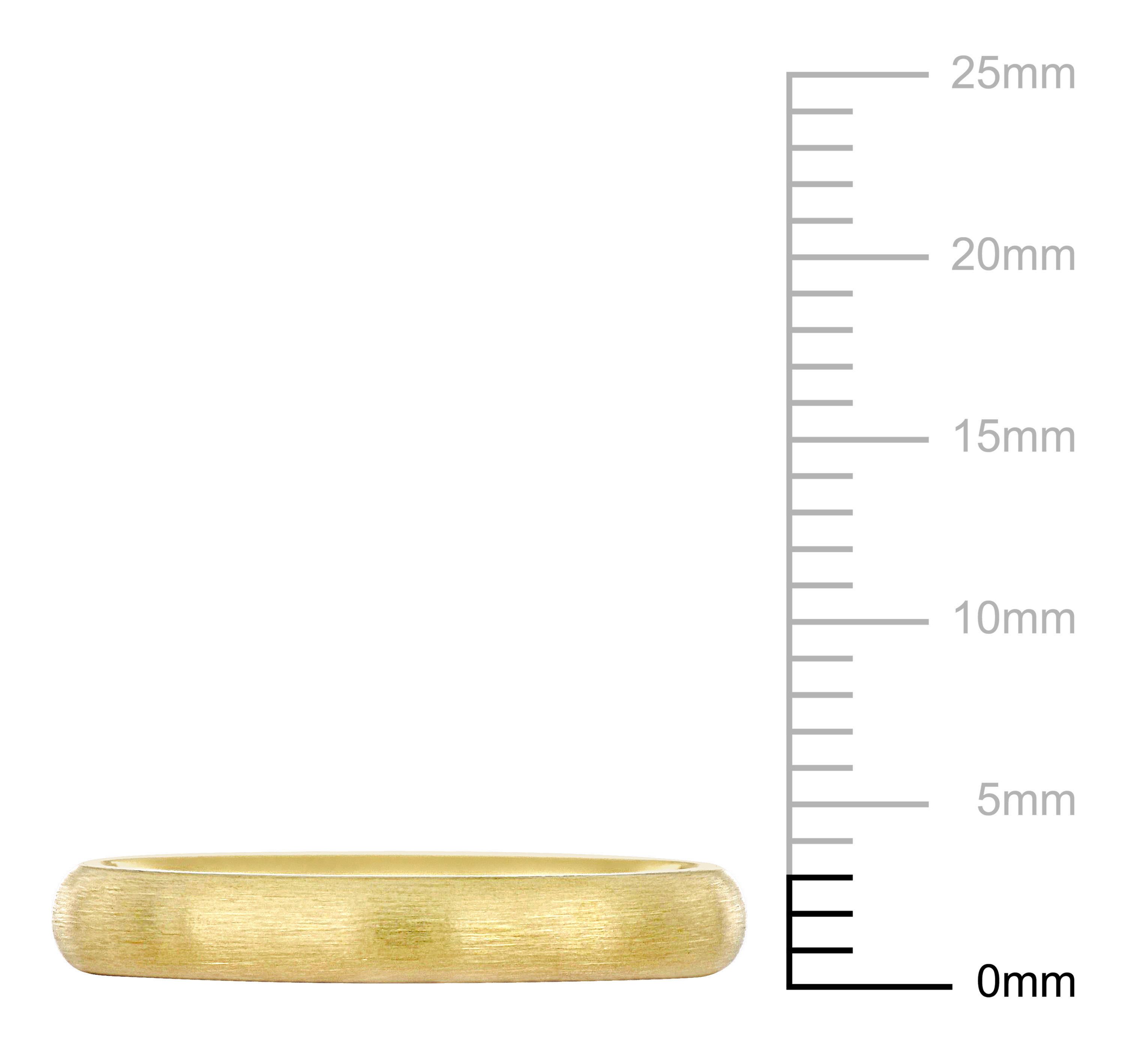 3MM Brushed Finish Wedding Band in 14K Yellow Gold