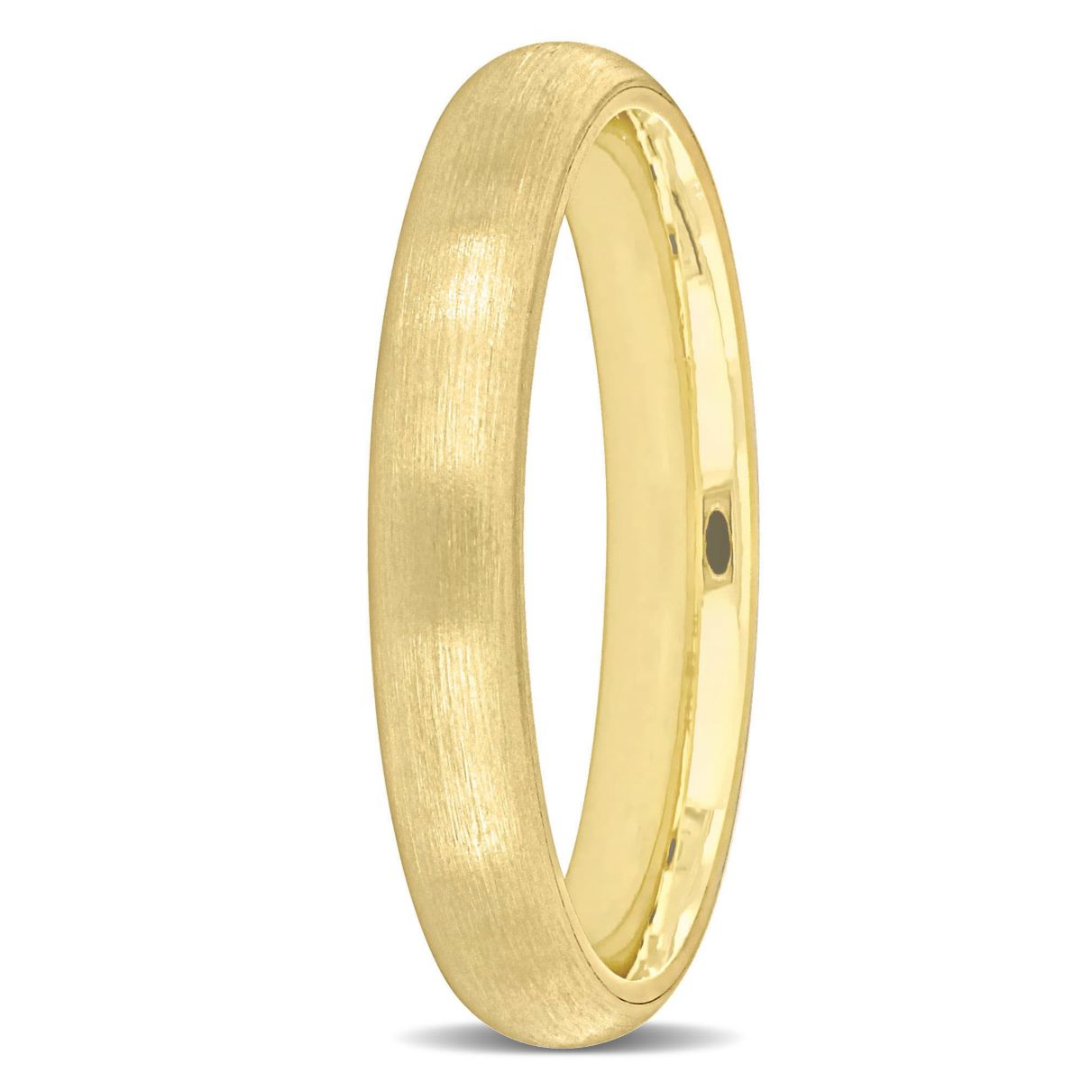 3MM Brushed Finish Wedding Band in 14K Yellow Gold