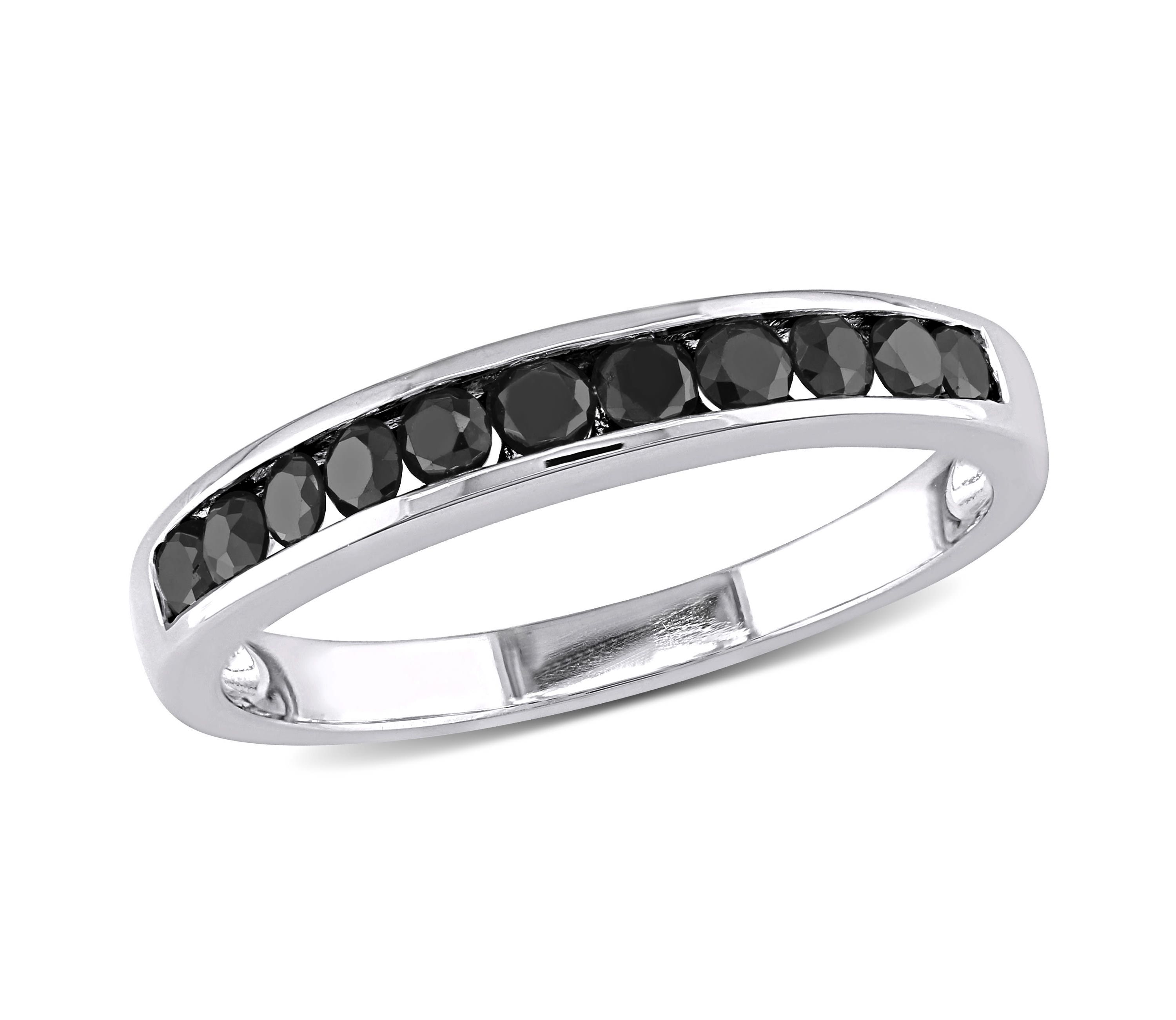 1/2 ct. t.w. Black Diamond Anniversary Band in Sterling Silver