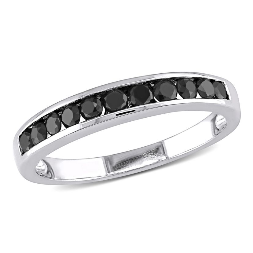 1/2 ct. t.w. Black Diamond Anniversary Band in Sterling Silver