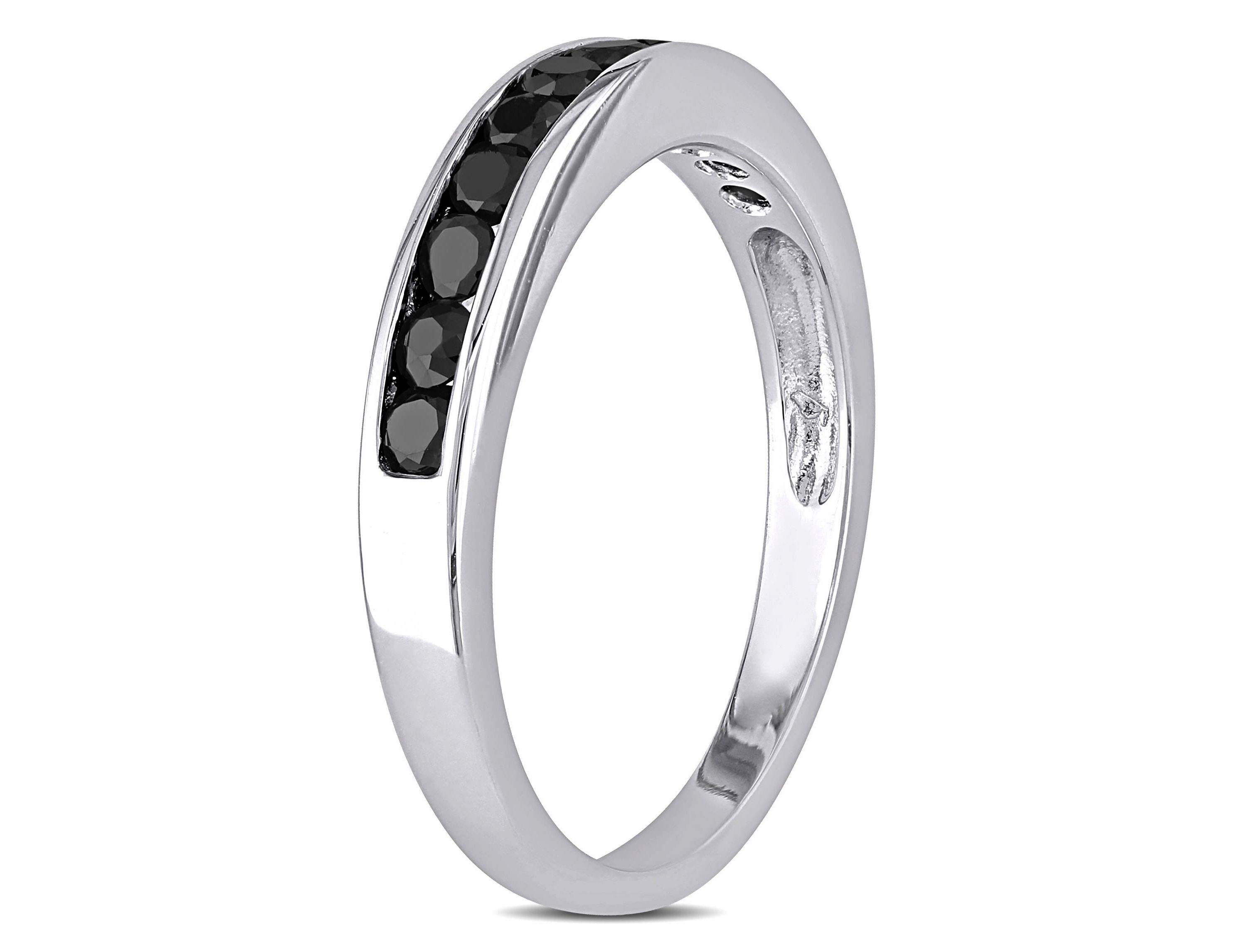 1/2 ct. t.w. Black Diamond Anniversary Band in Sterling Silver