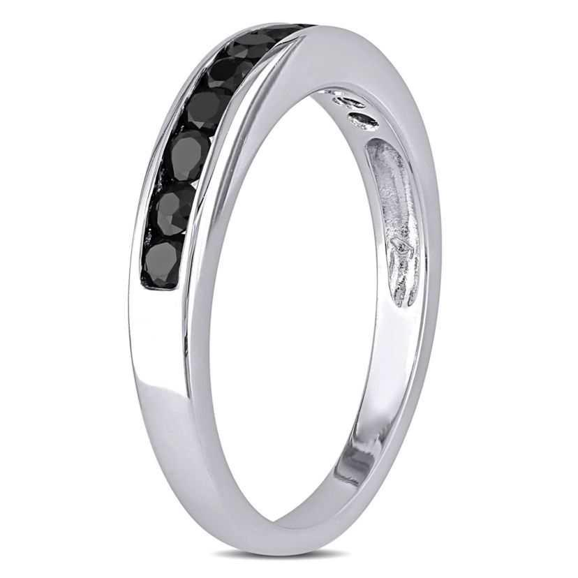 1/2 ct. t.w. Black Diamond Anniversary Band in Sterling Silver
