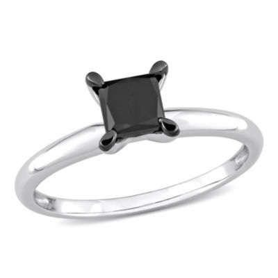 Belk & Co 1 ct. t.w. Black Diamond Engagement Ring in 14K White Gold with Black Rhodium Plated, 5
