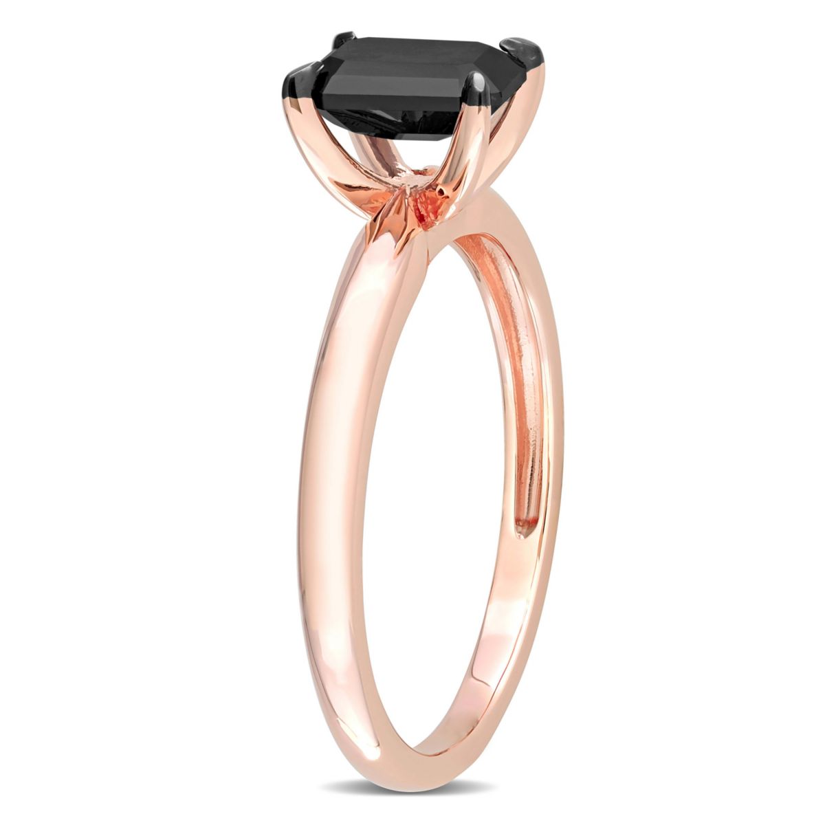 Belk & Co. 1 ct. t.w. Black Diamond Solitaire Engagement Ring in 14K ...
