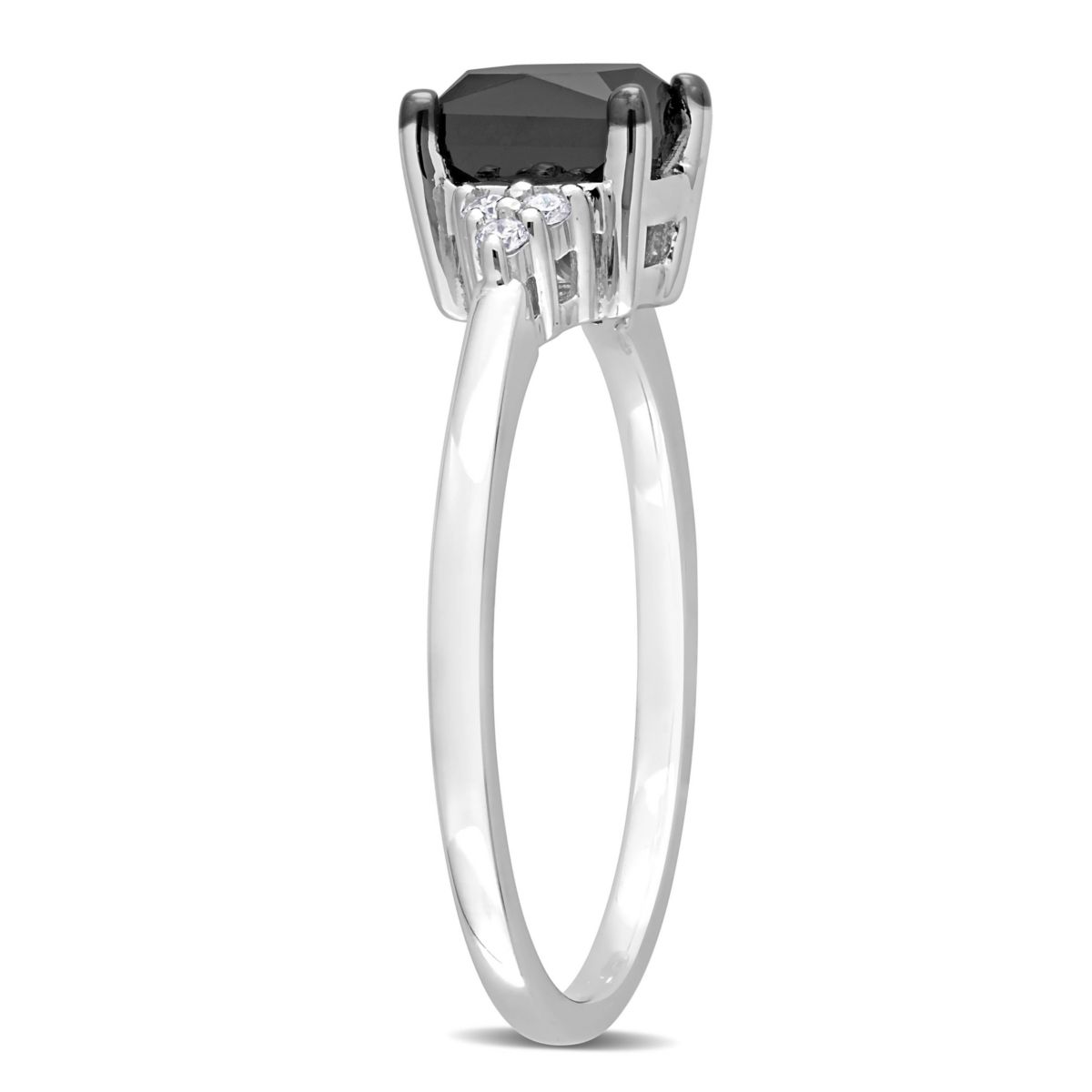 4/5 ct. t.w. Black and White Diamond Engagement Ring in 14K White Gold