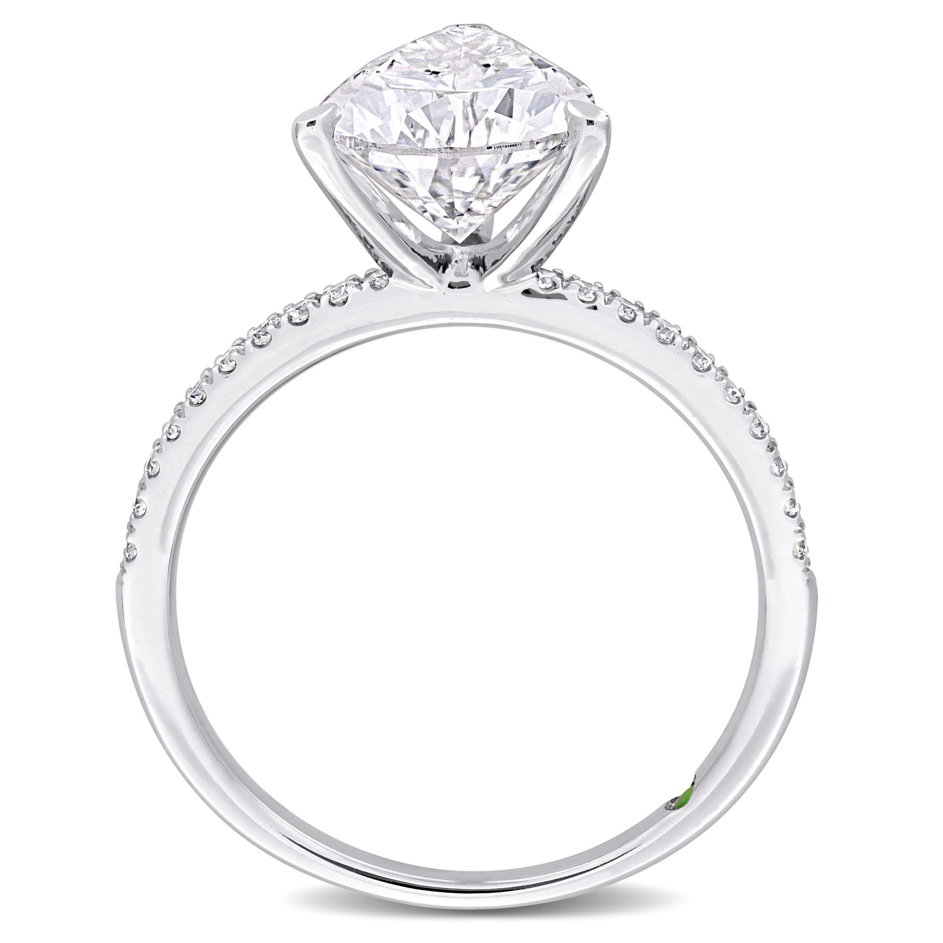 3.16 ct. t.w. Lab Grown Diamond Engagement Ring in 14K White Gold