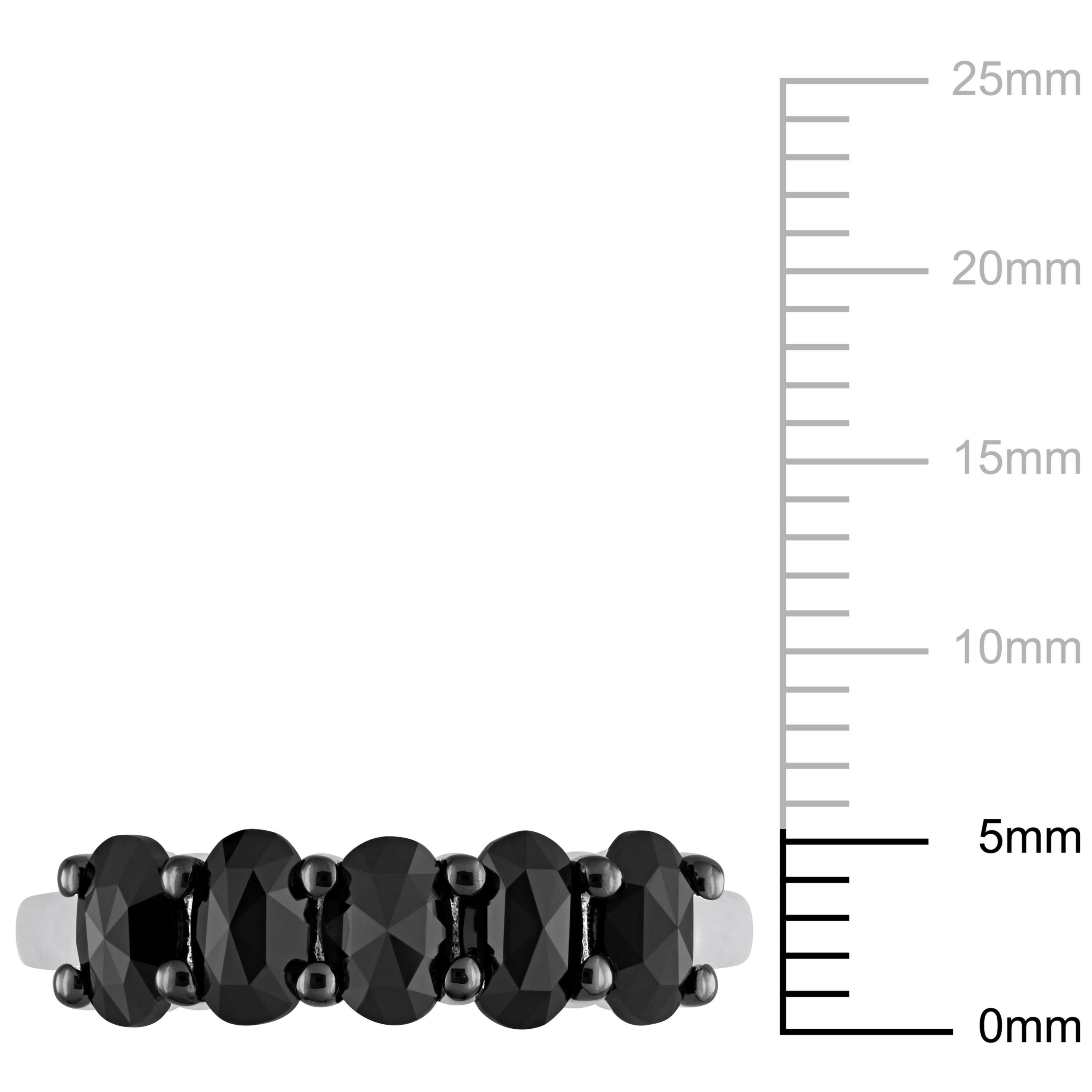 1.25 ct. t.w. Black Diamond Eternity Ring in 14K White Gold with Black Rhodium Plated