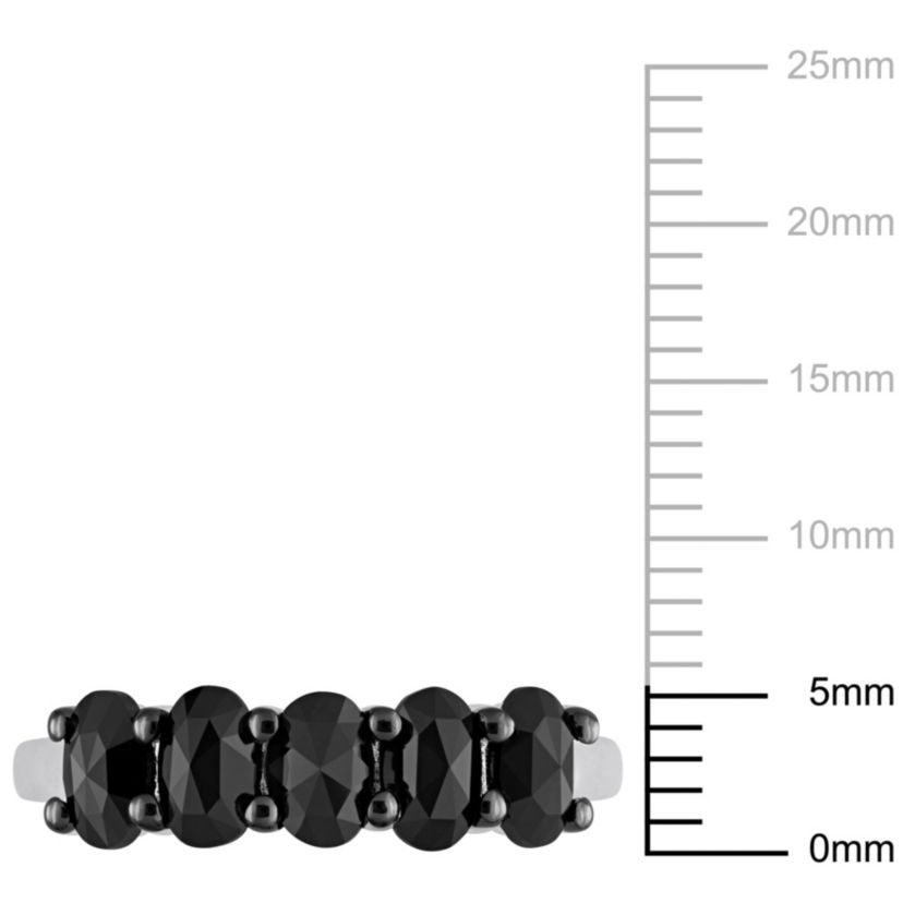 1.25 ct. t.w. Black Diamond Eternity Ring in 14K White Gold with Black Rhodium Plated