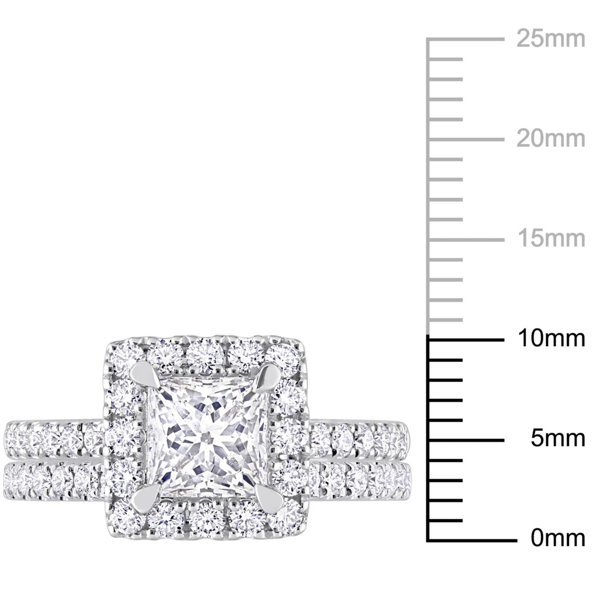 2.30 ct. t.w. Lab Grown Diamond and Tsavorite Engagement Ring Set in 14K White Gold