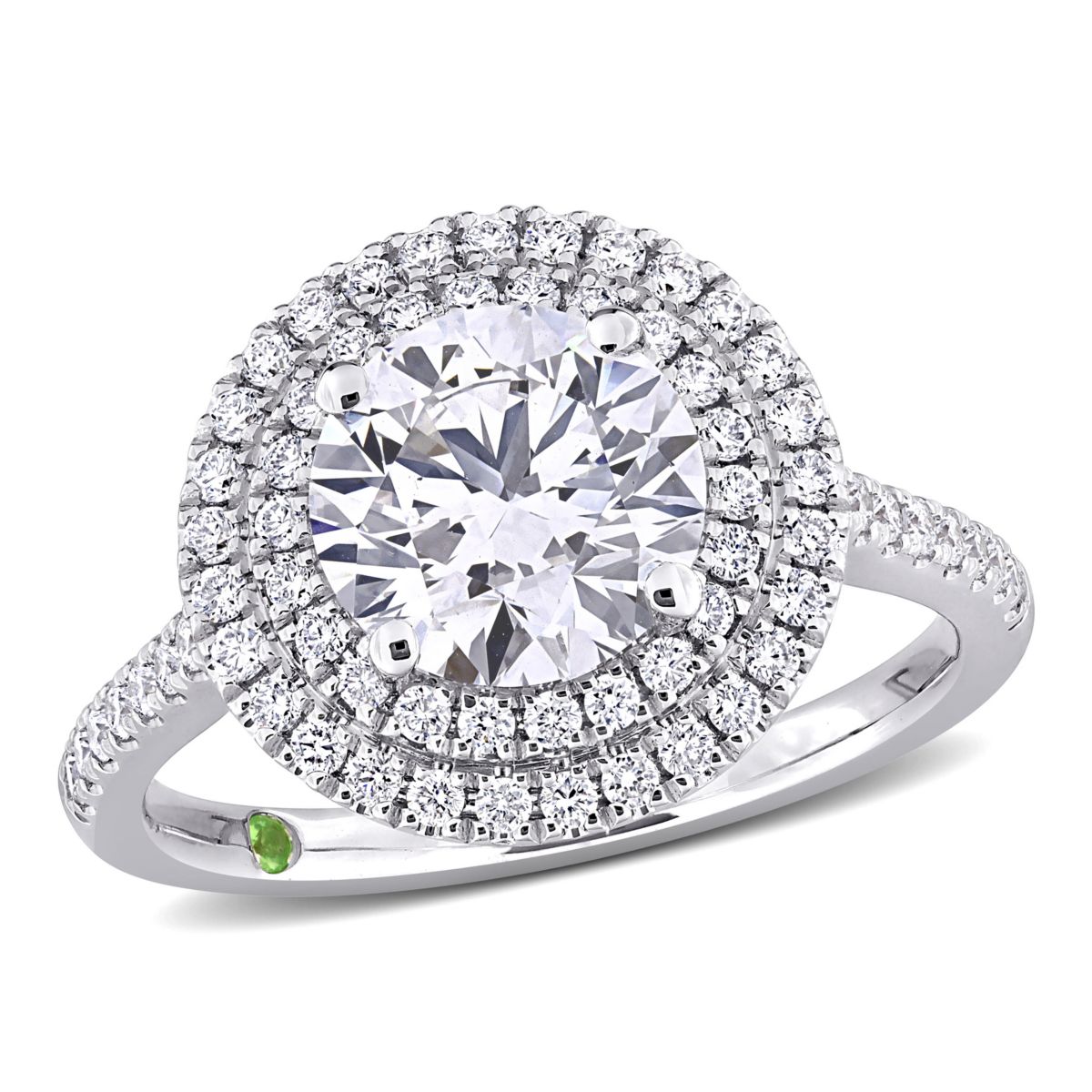 Belk & Co. 2.52 ct. t.w. Lab Grown Diamond and Tsavorite Engagement ...