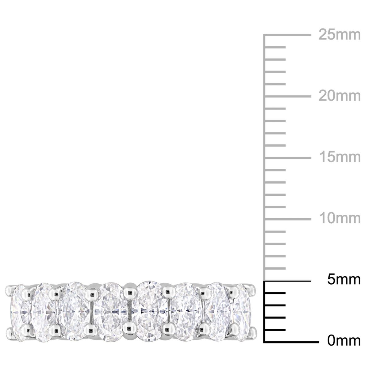 Lab Created Created Moissanite Anniversary Ring in Sterling Silver