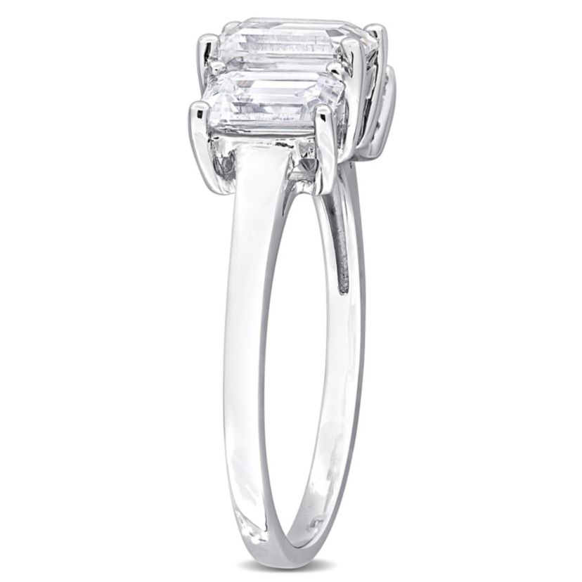 Lab Created Created Moissanite Engagement Ring in Sterling Silver