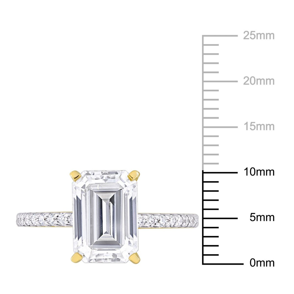 Lab Created Created Moissanite Engagement Ring in 10K Yellow Gold