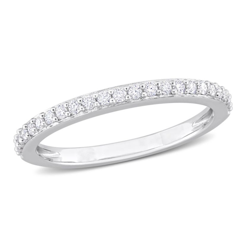 Lab Created Created Moissanite Eternity Ring in Sterling Silver