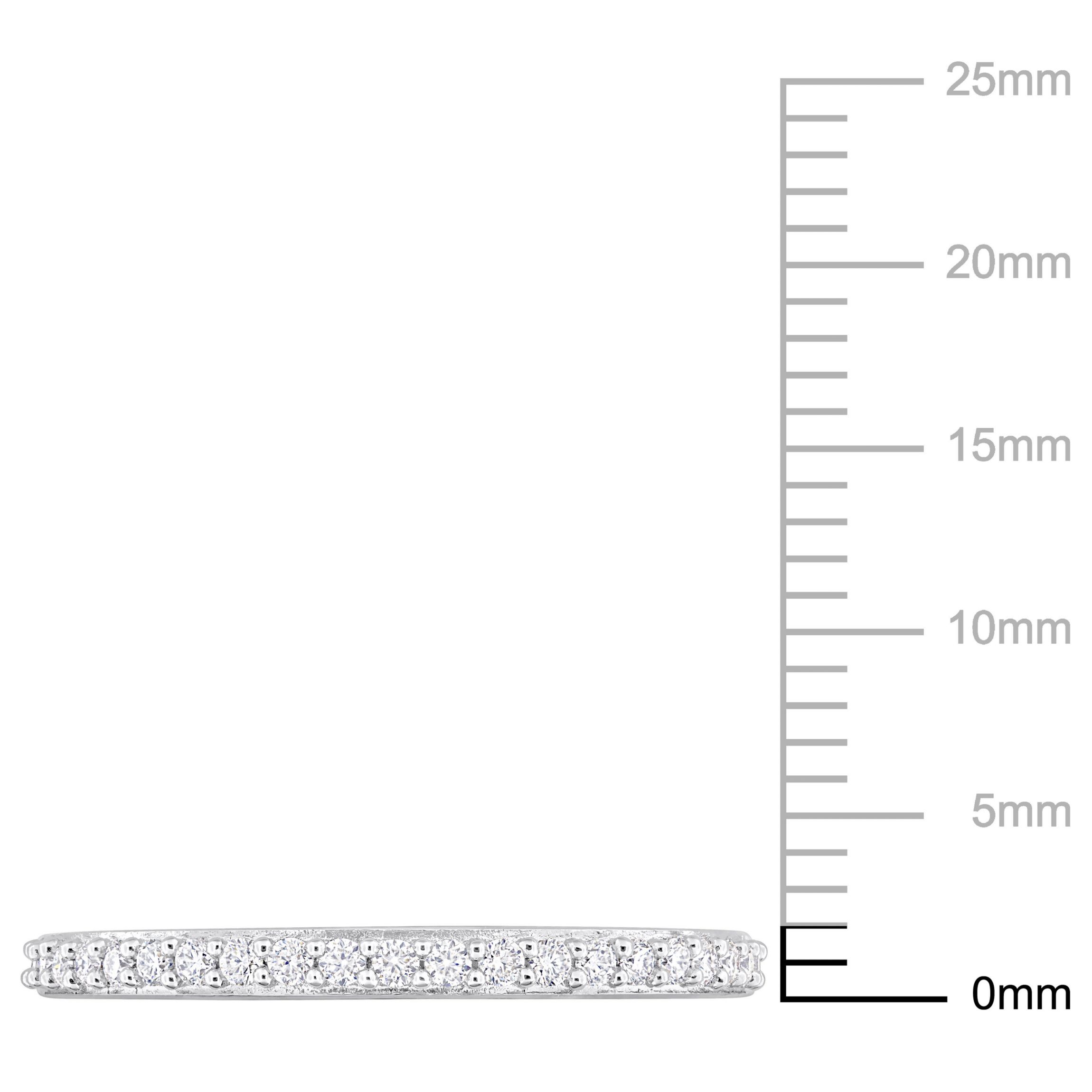 Lab Created Created Moissanite Eternity Ring in Sterling Silver