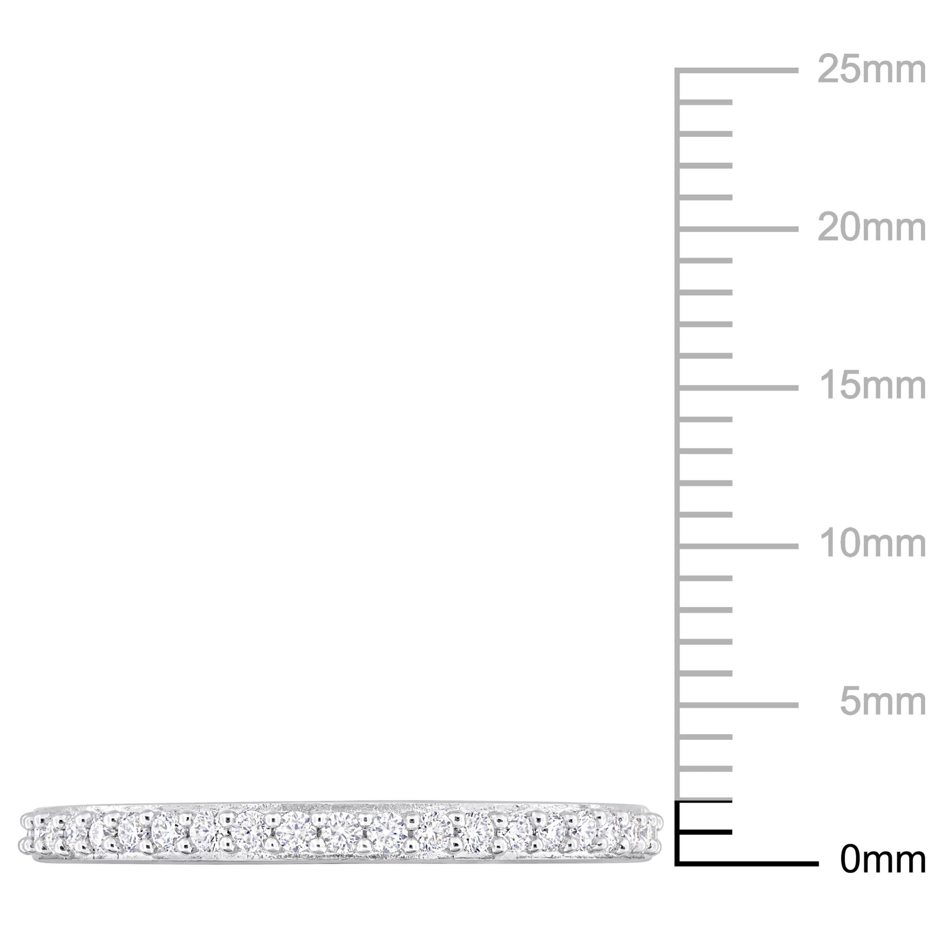 Lab Created Created Moissanite Eternity Ring in Sterling Silver