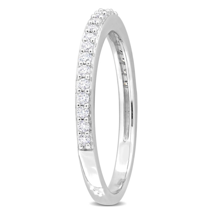 Lab Created Created Moissanite Eternity Ring in Sterling Silver