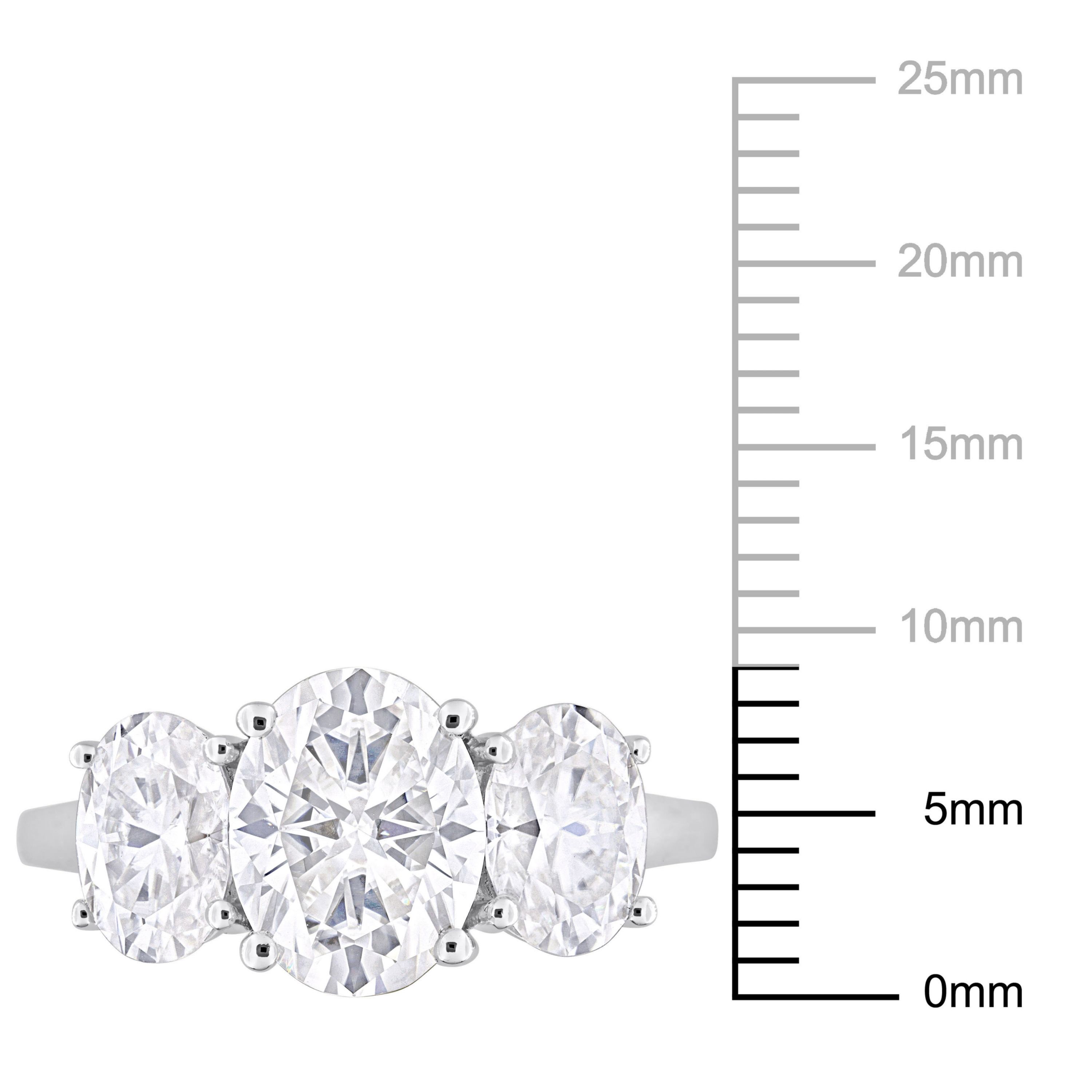 Lab Created Created Moissanite Engagement Ring in Sterling Silver