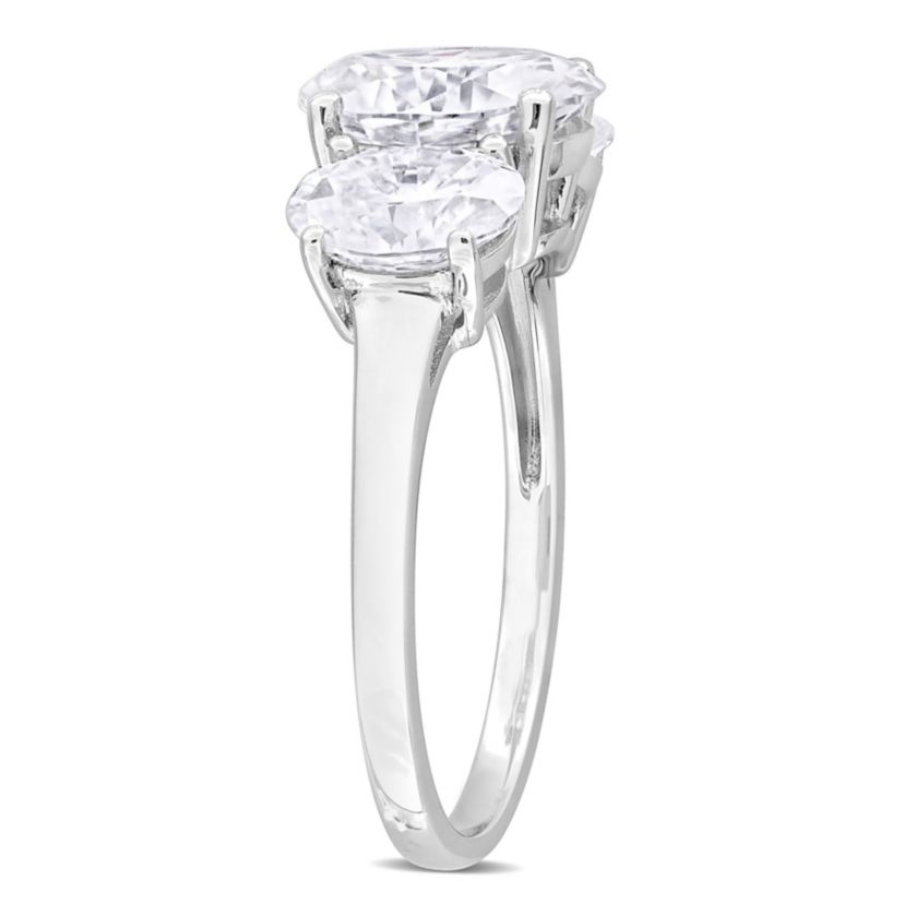 Lab Created Created Moissanite Engagement Ring in Sterling Silver