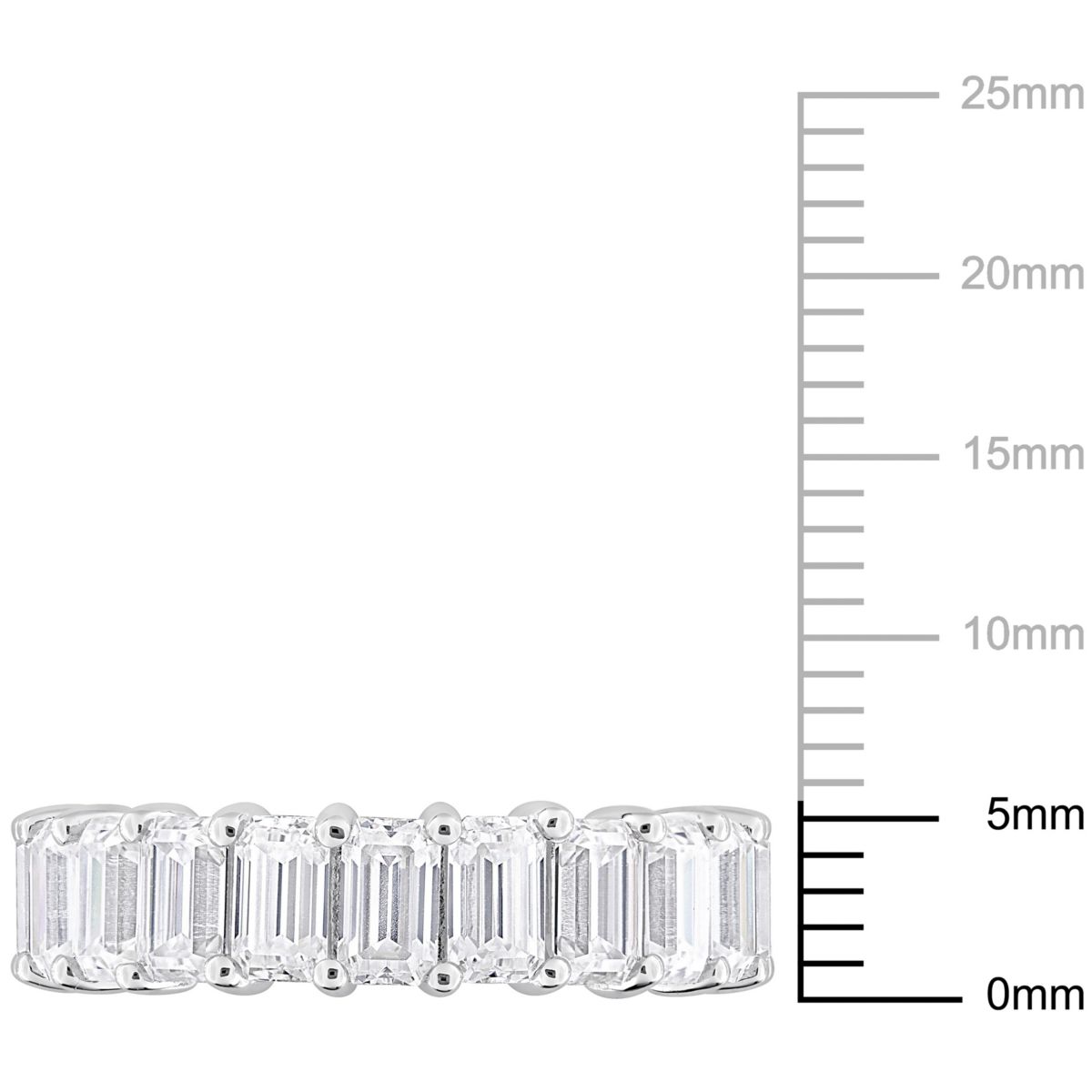 Lab Created Created Moissanite Eternity Ring in Sterling Silver