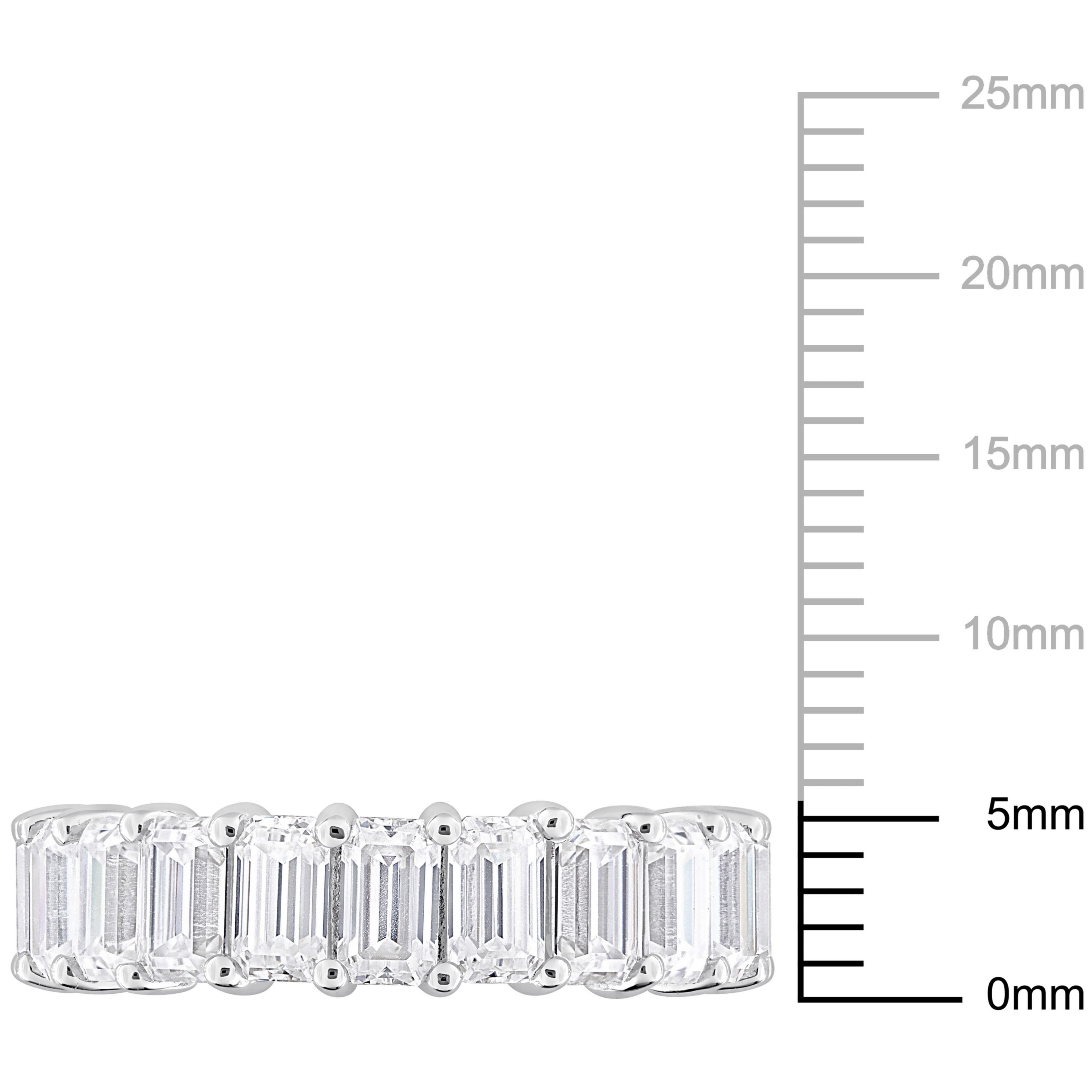 Lab Created Created Moissanite Eternity Ring in Sterling Silver
