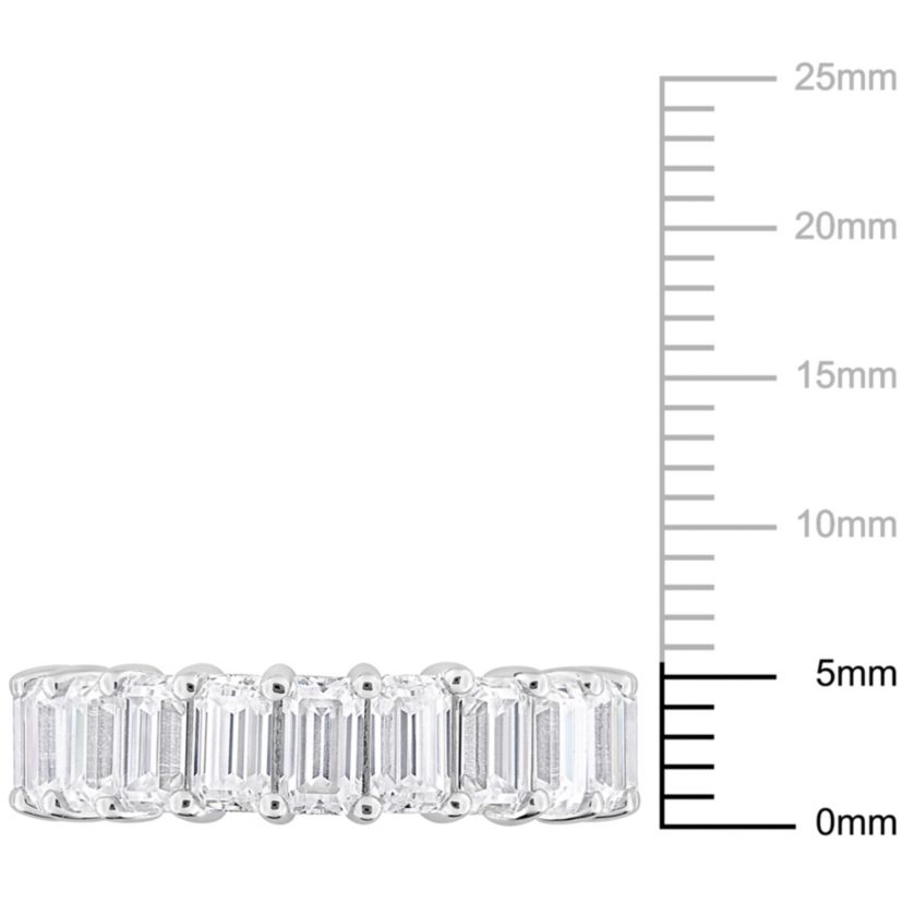 Lab Created Created Moissanite Eternity Ring in Sterling Silver