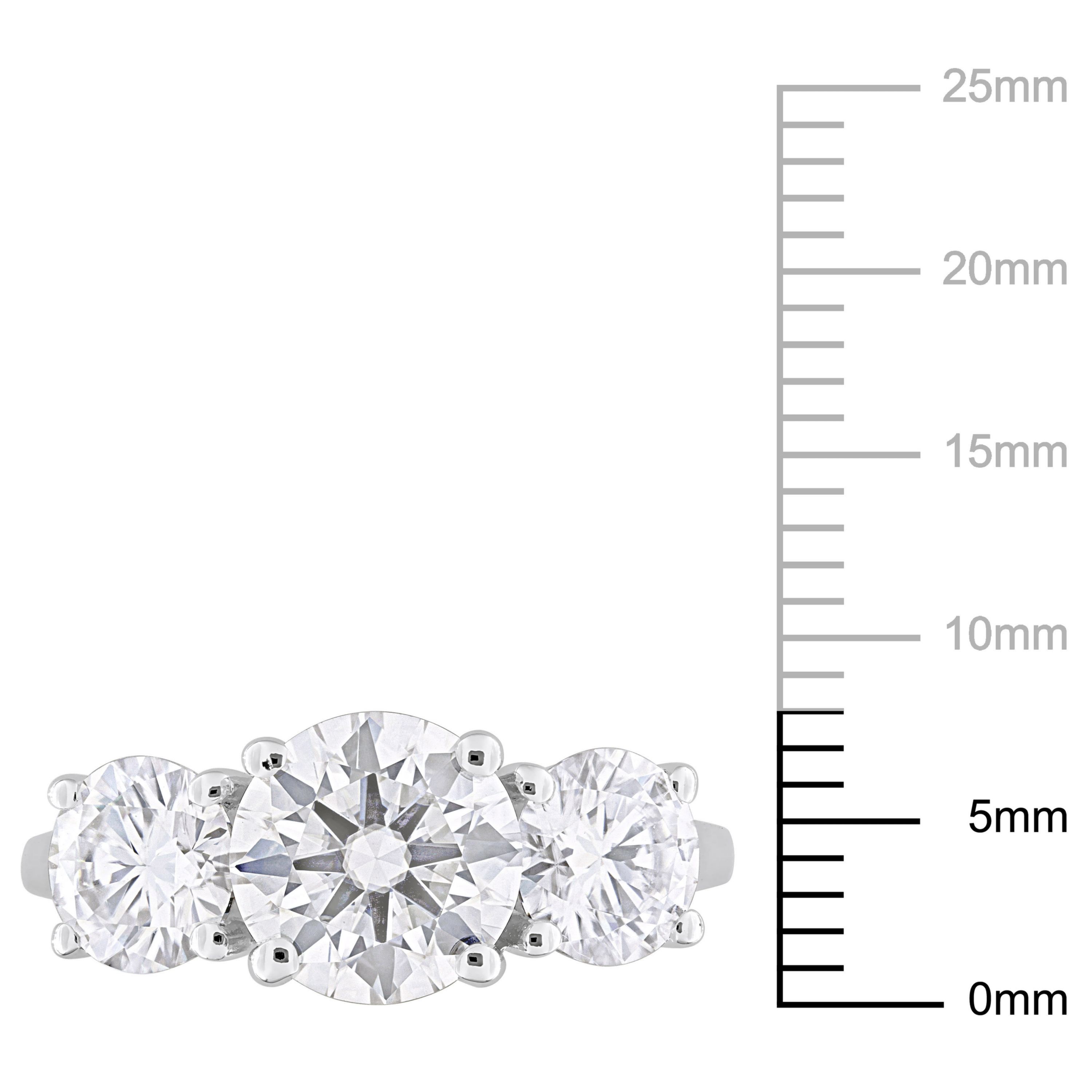Lab Created Created Moissanite Engagement Ring in Sterling Silver