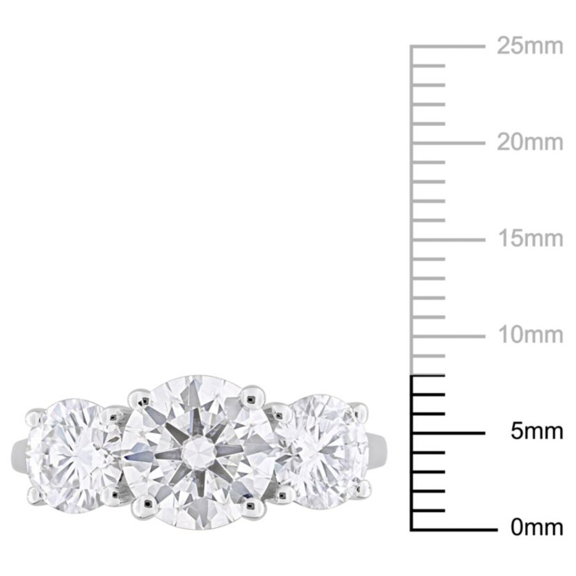 Lab Created Created Moissanite Engagement Ring in Sterling Silver
