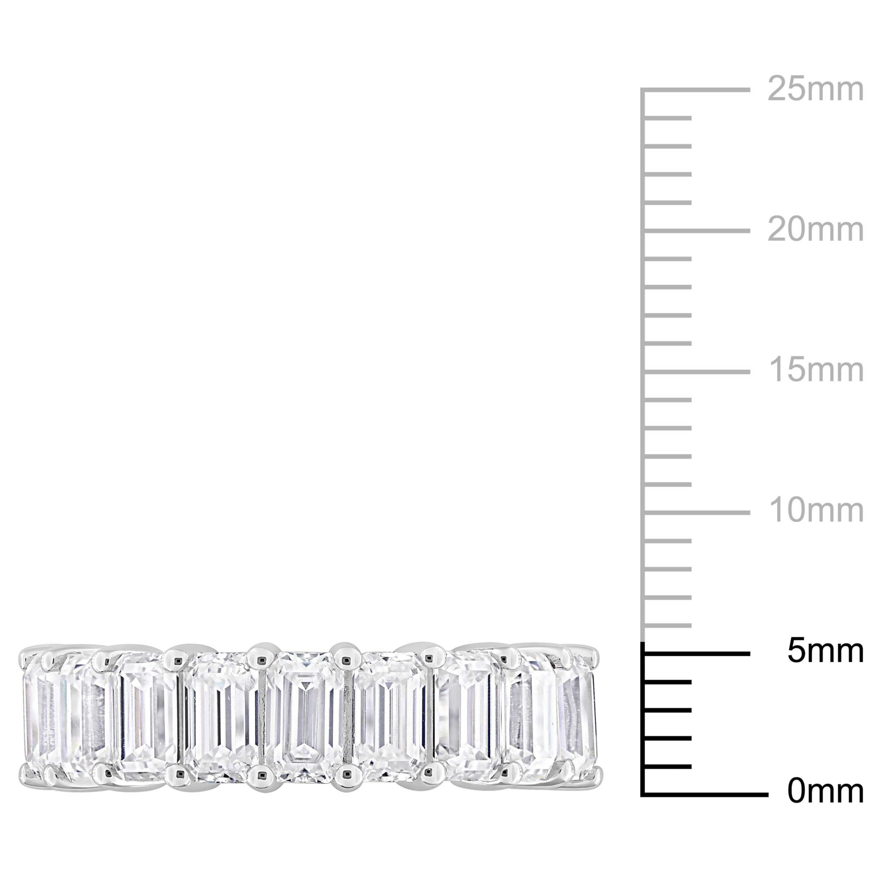 Lab Created Created Moissanite Anniversary Ring in Sterling Silver