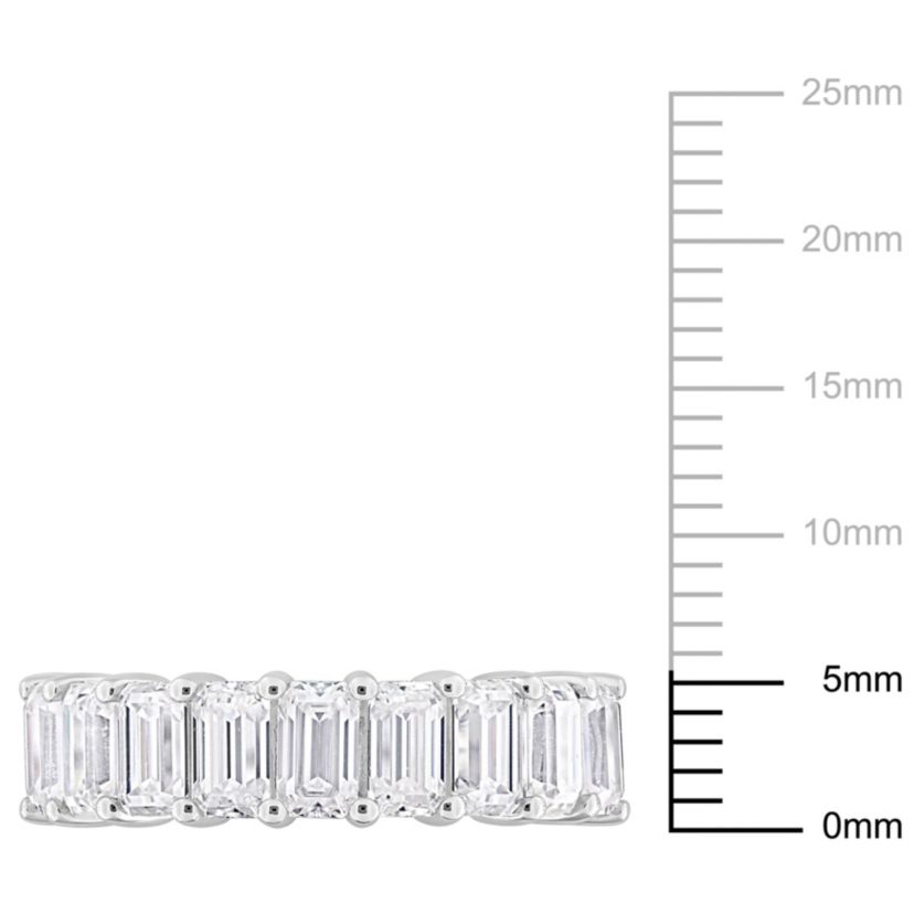 Lab Created Created Moissanite Anniversary Ring in Sterling Silver