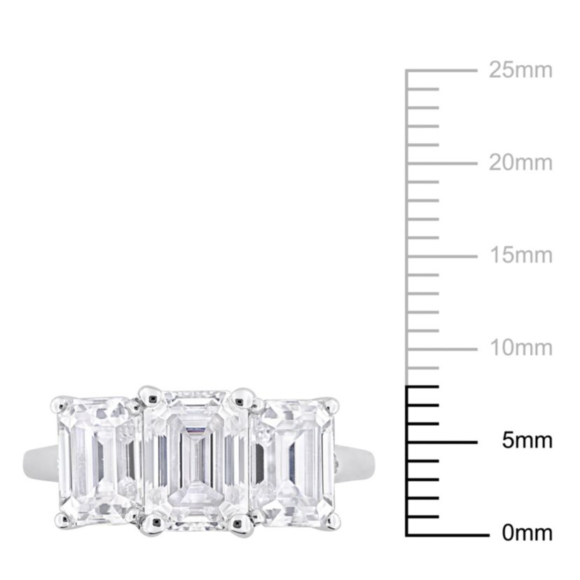 Lab Created Created Moissanite Engagement Ring in Sterling Silver