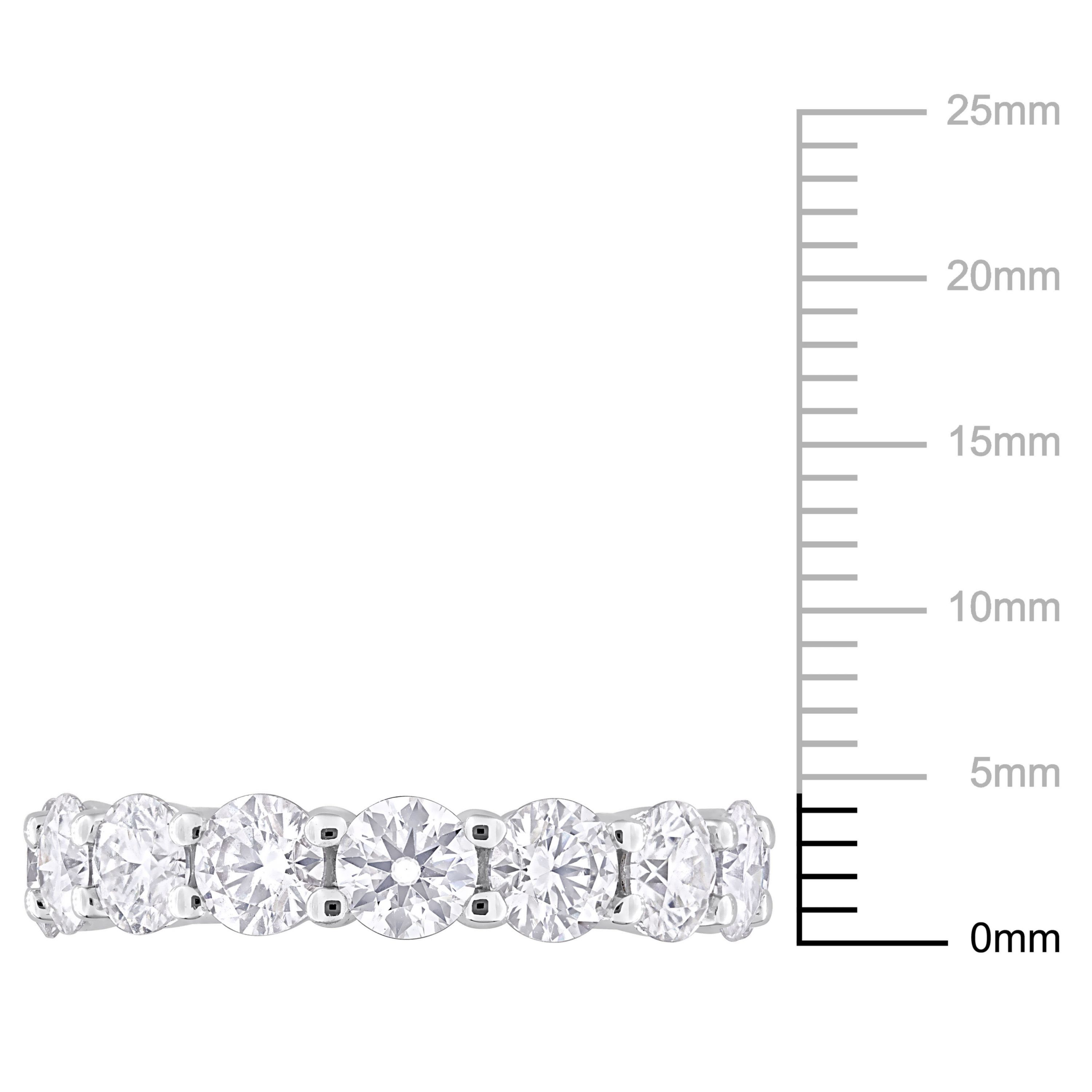 Lab Created Created Moissanite Eternity Ring in Sterling Silver