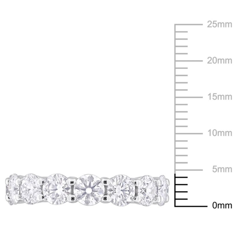 Lab Created Created Moissanite Eternity Ring in Sterling Silver