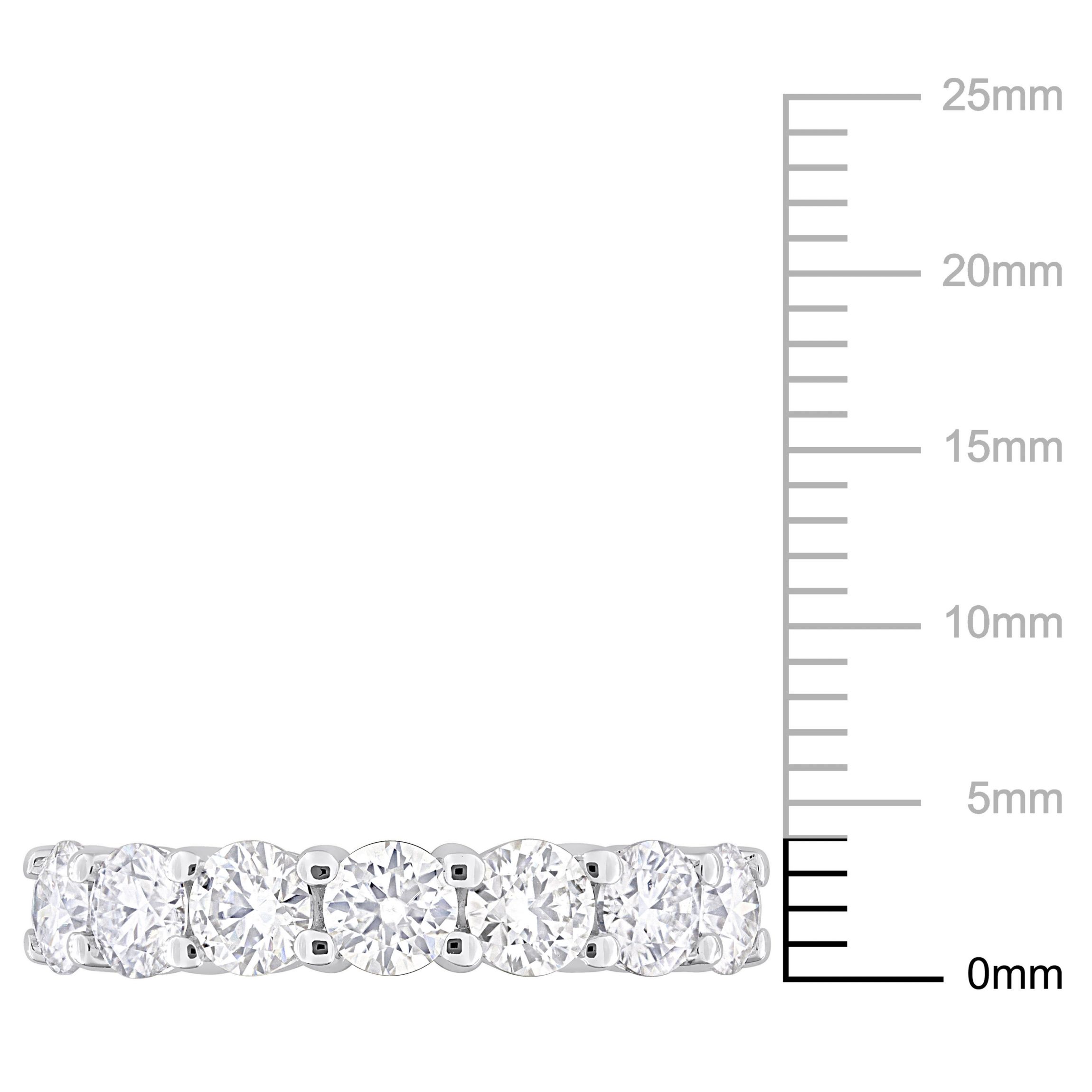 Lab Created Created Moissanite Anniversary Ring in Sterling Silver