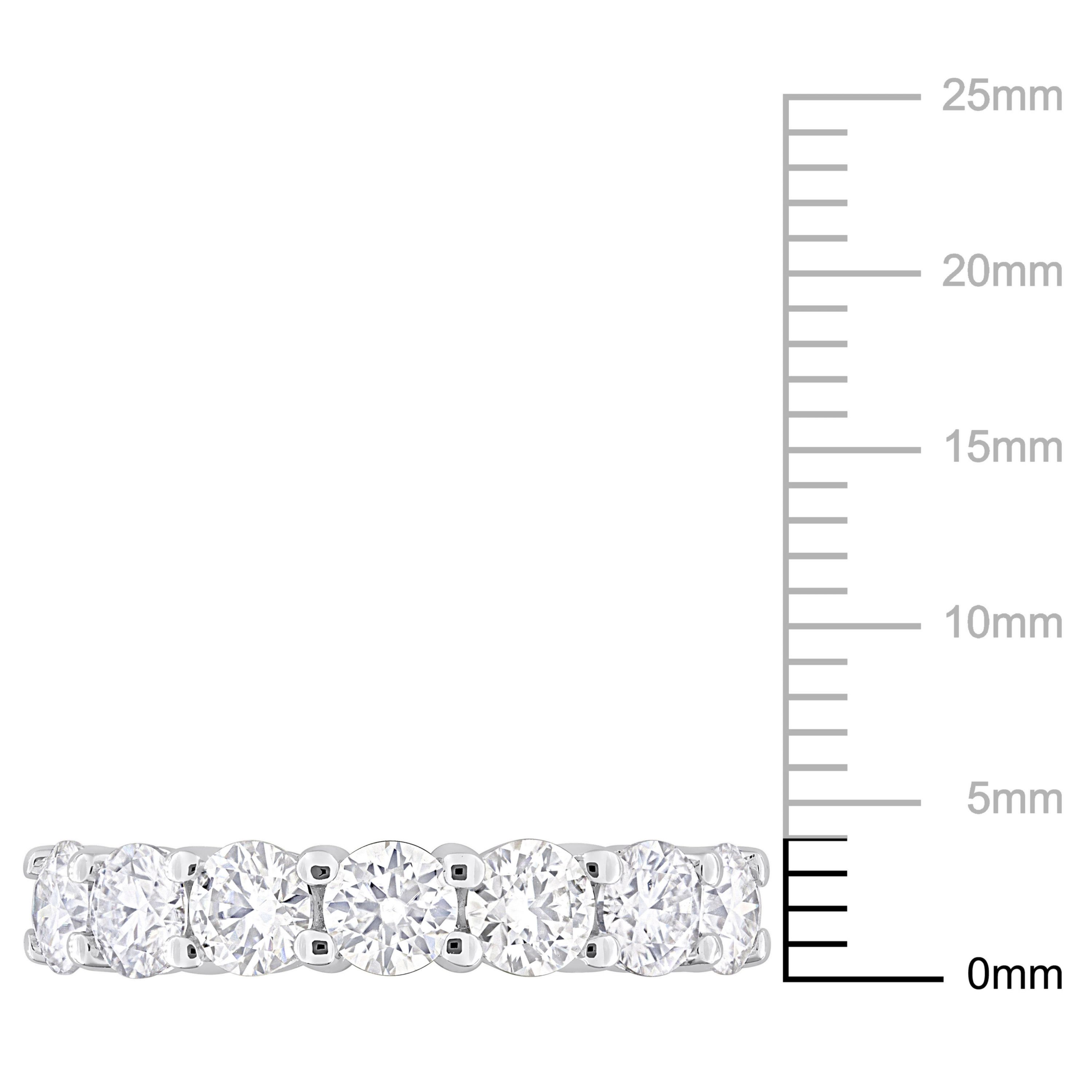Lab Created Created Moissanite Anniversary Ring in Sterling Silver