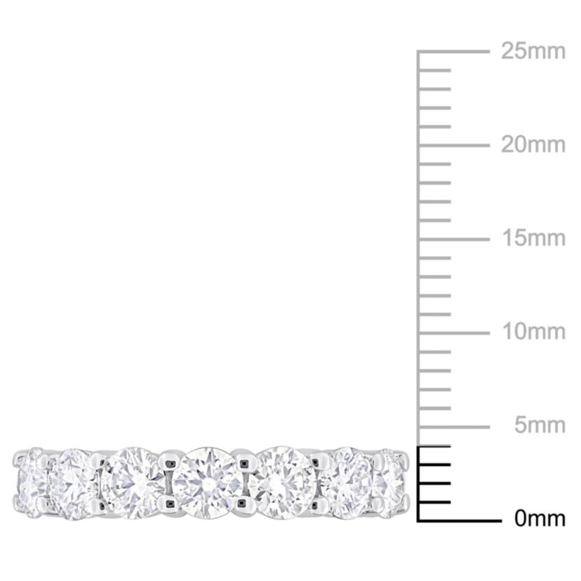 Lab Created Created Moissanite Anniversary Ring in Sterling Silver