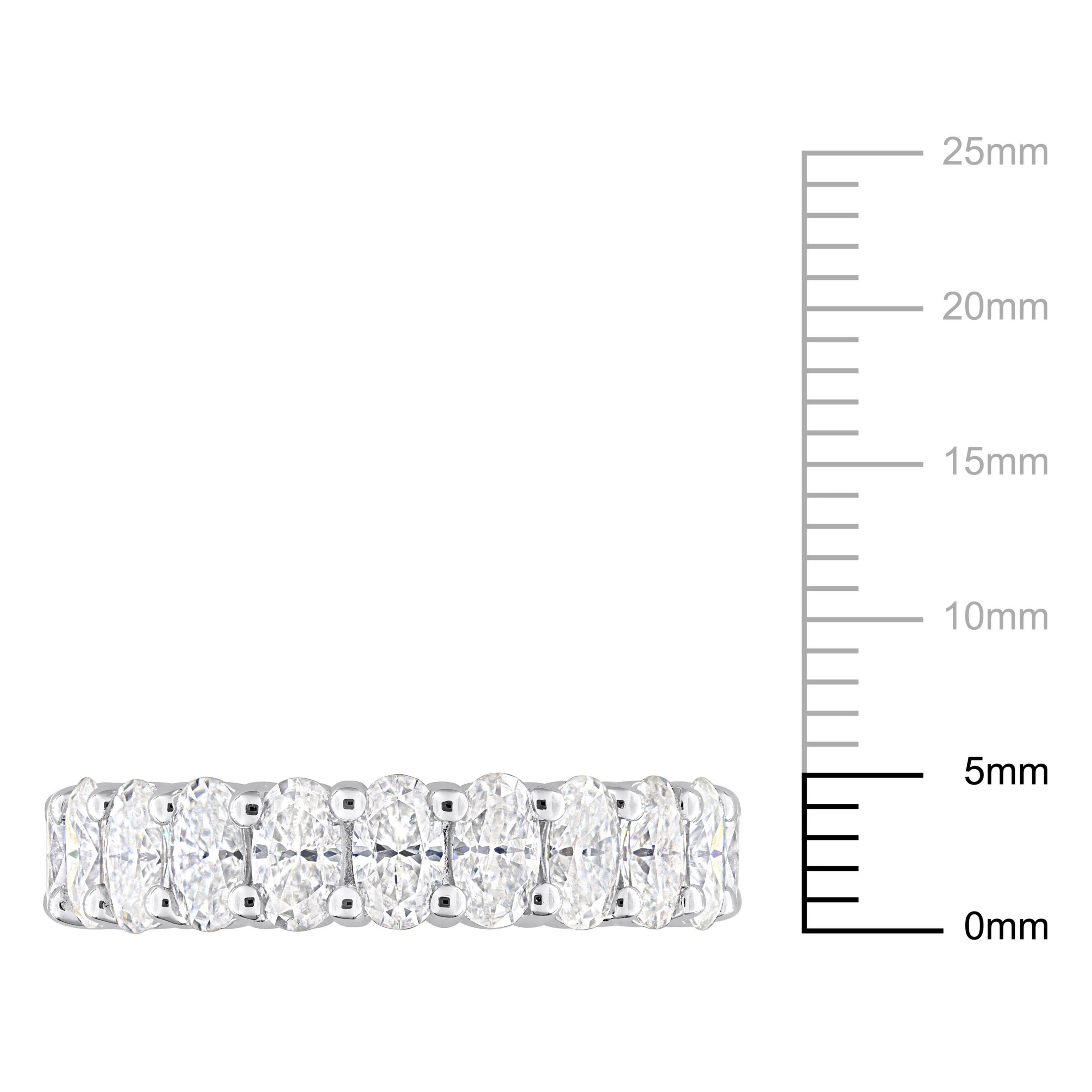 Lab Created Created Moissanite Eternity Ring in Sterling Silver