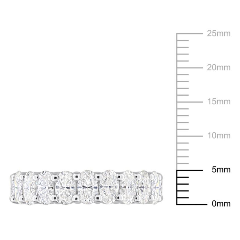 Lab Created Created Moissanite Eternity Ring in Sterling Silver