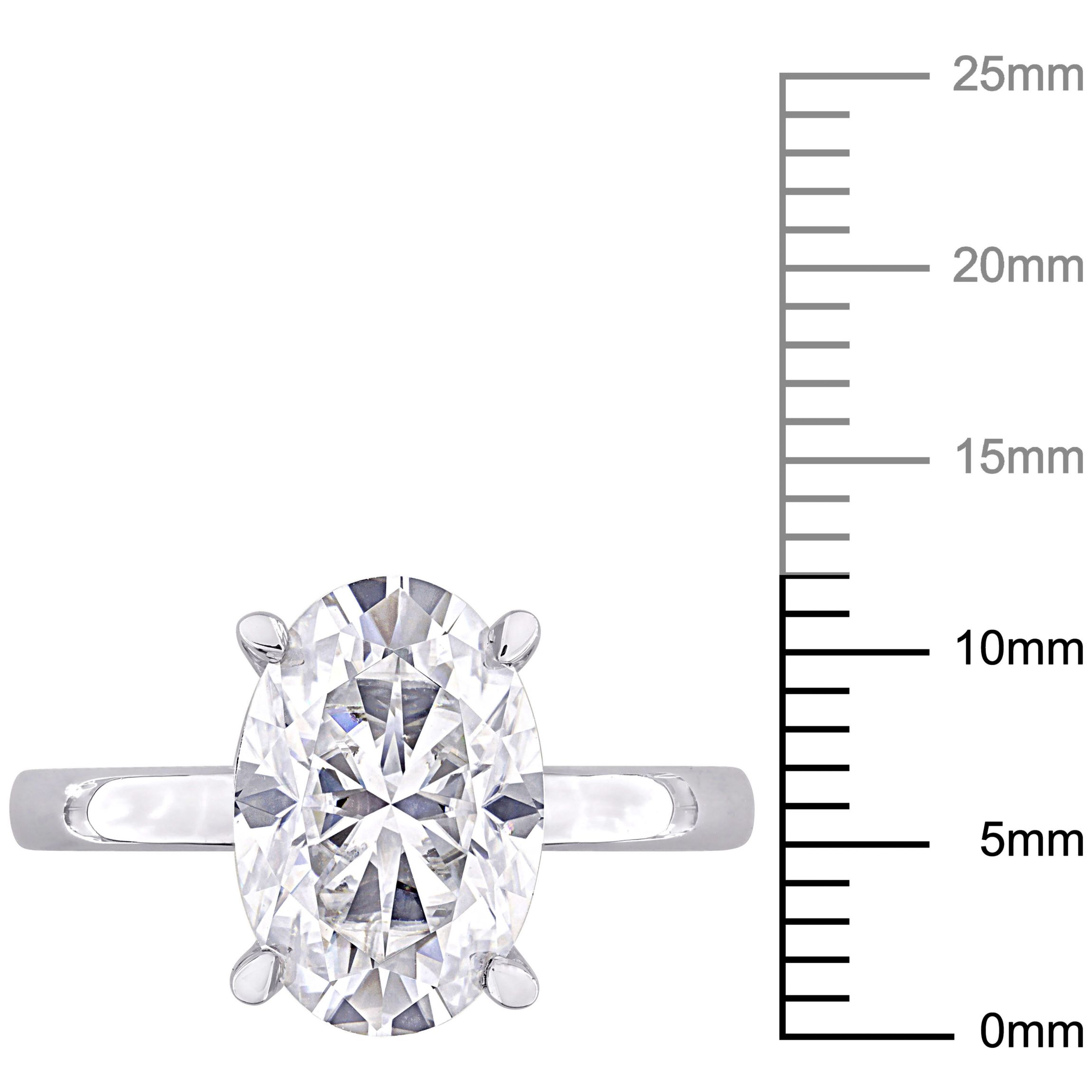 Lab Created Created Moissanite Engagement Ring in Sterling Silver